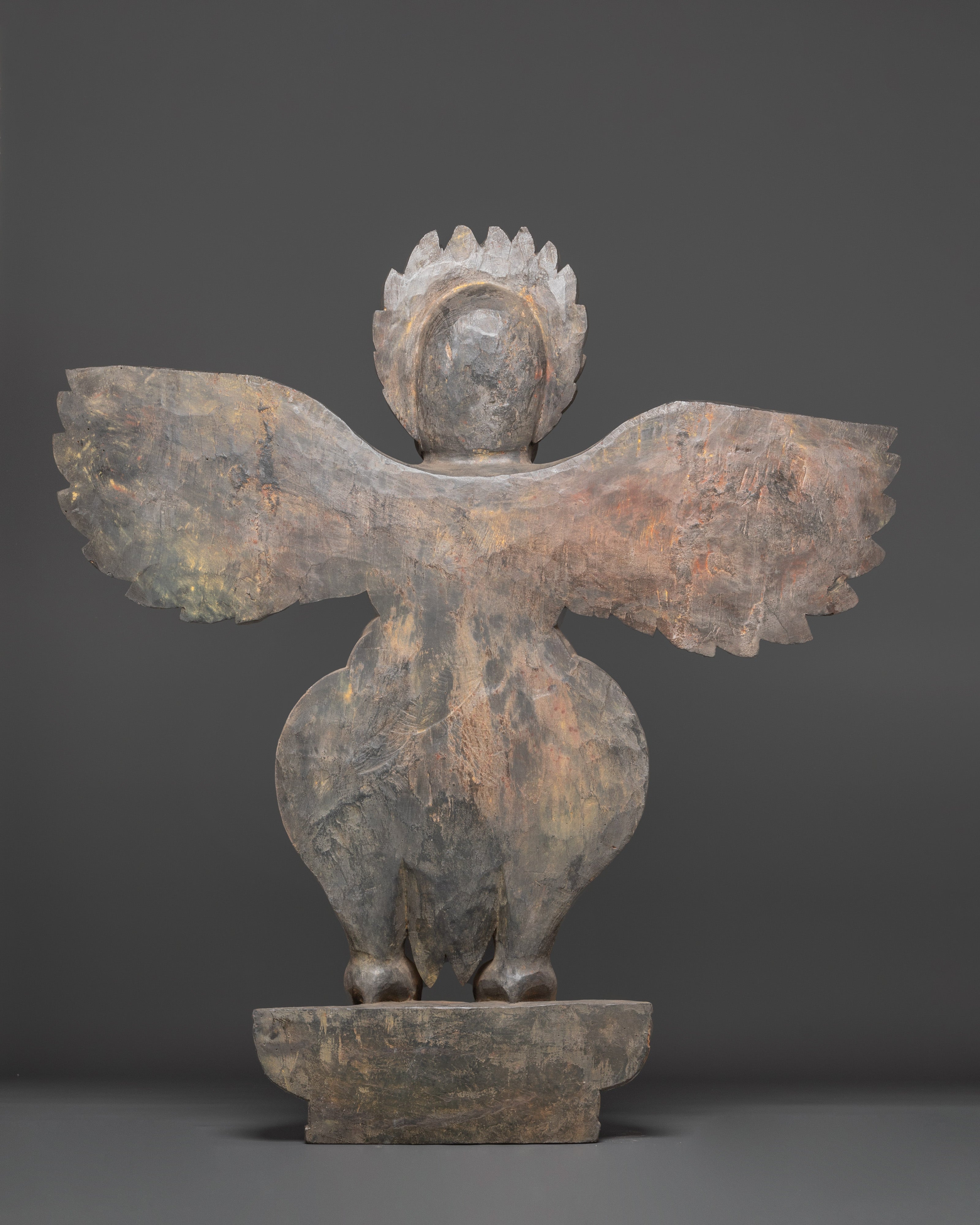 Garuda Wooden Statue | Buddhist Guardian Sculpture