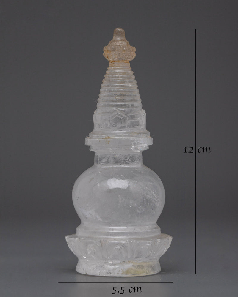 Crystal Stupa Tower | Beautifully Crafted Tibetan Symbol