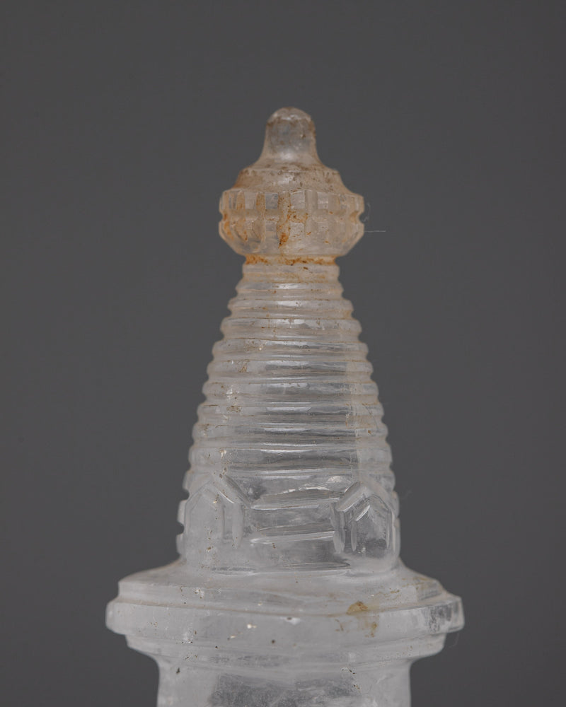 Crystal Stupa Tower | Beautifully Crafted Tibetan Symbol