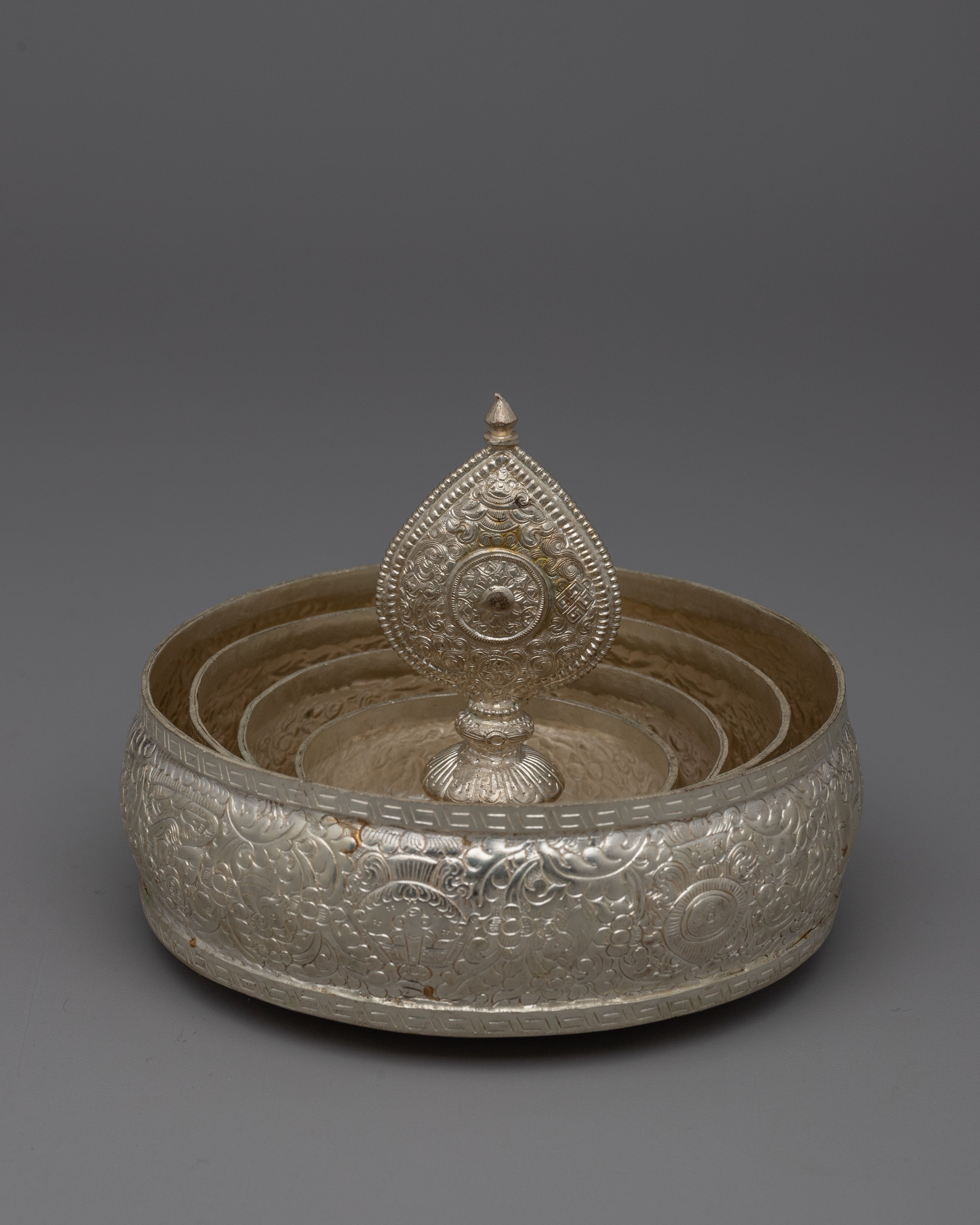 Silver Mandala Offering Set | Elevate Your Rituals with Timeless Elegance