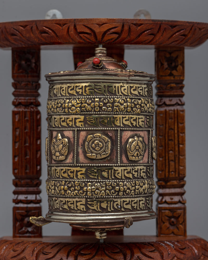 Tibetan Copper Prayer Wheel | Handmade for Meditation and Sacred Practices