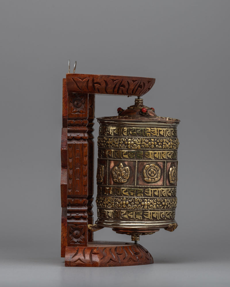 Tibetan Copper Prayer Wheel | Handmade for Meditation and Sacred Practices