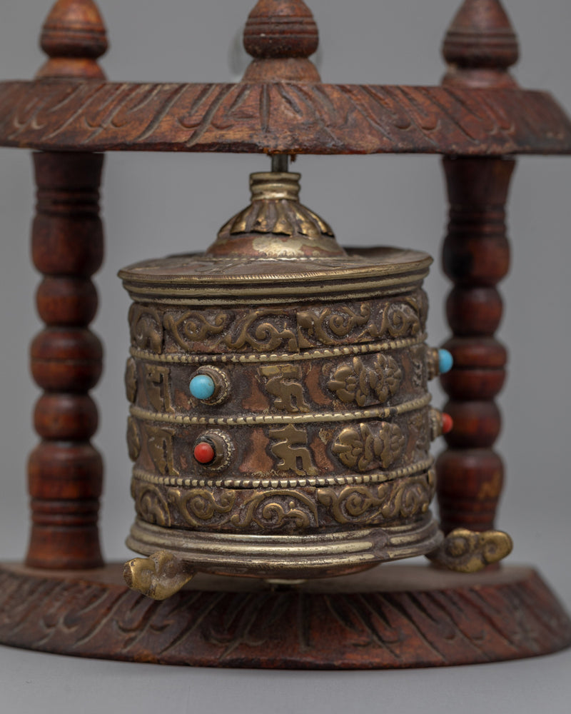 Wooden Prayer Wheel Nepal | Handcrafted in Nepal for a Genuine Spiritual Experience