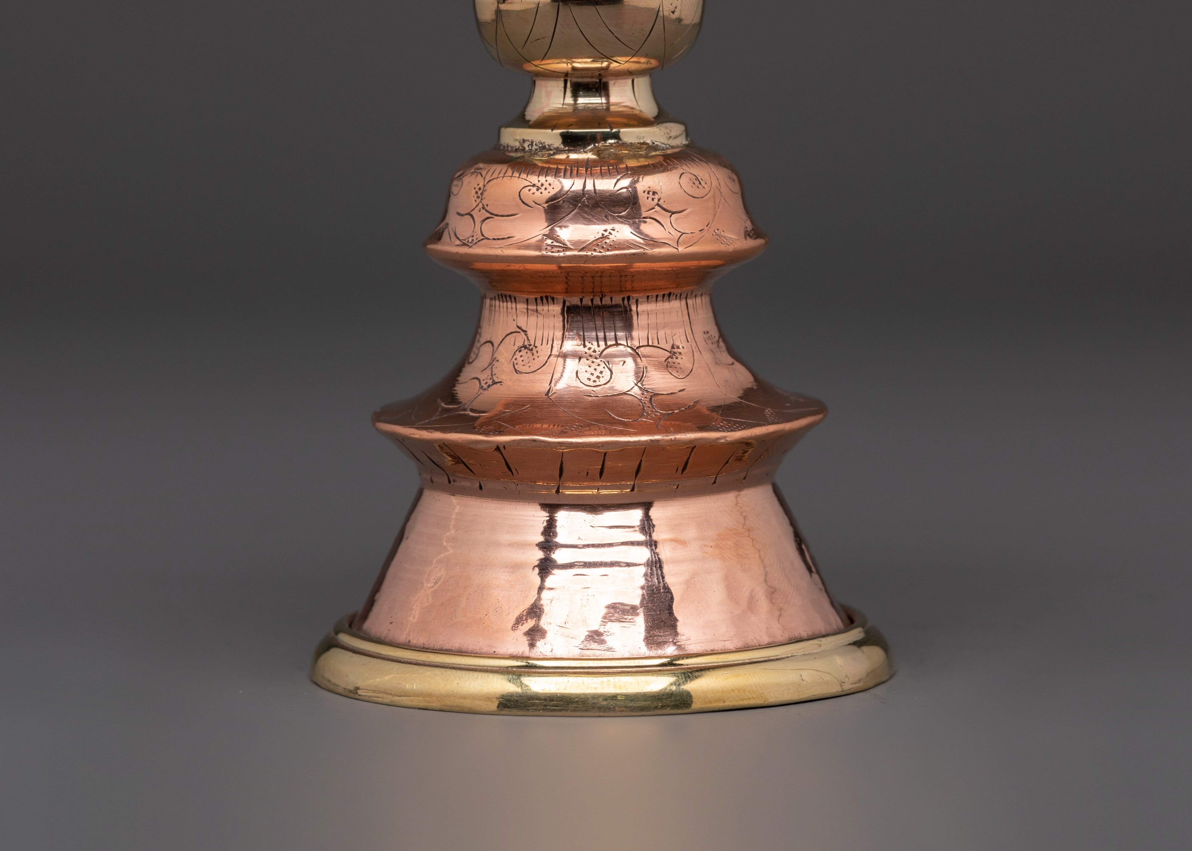 Handcrafted Offering Butter Lamp Set | Copper & Brass Lamps for Buddhist Offerings