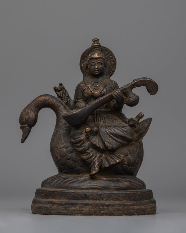 Saraswoti Statue | Sacred Hindu Goddess Sculpture