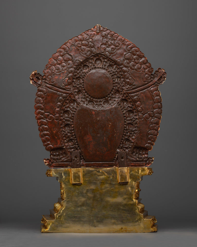 Shakyamuni Buddha Buddha Statue With Throne | Artfully Crafted for Enhanced Spiritual Reflection