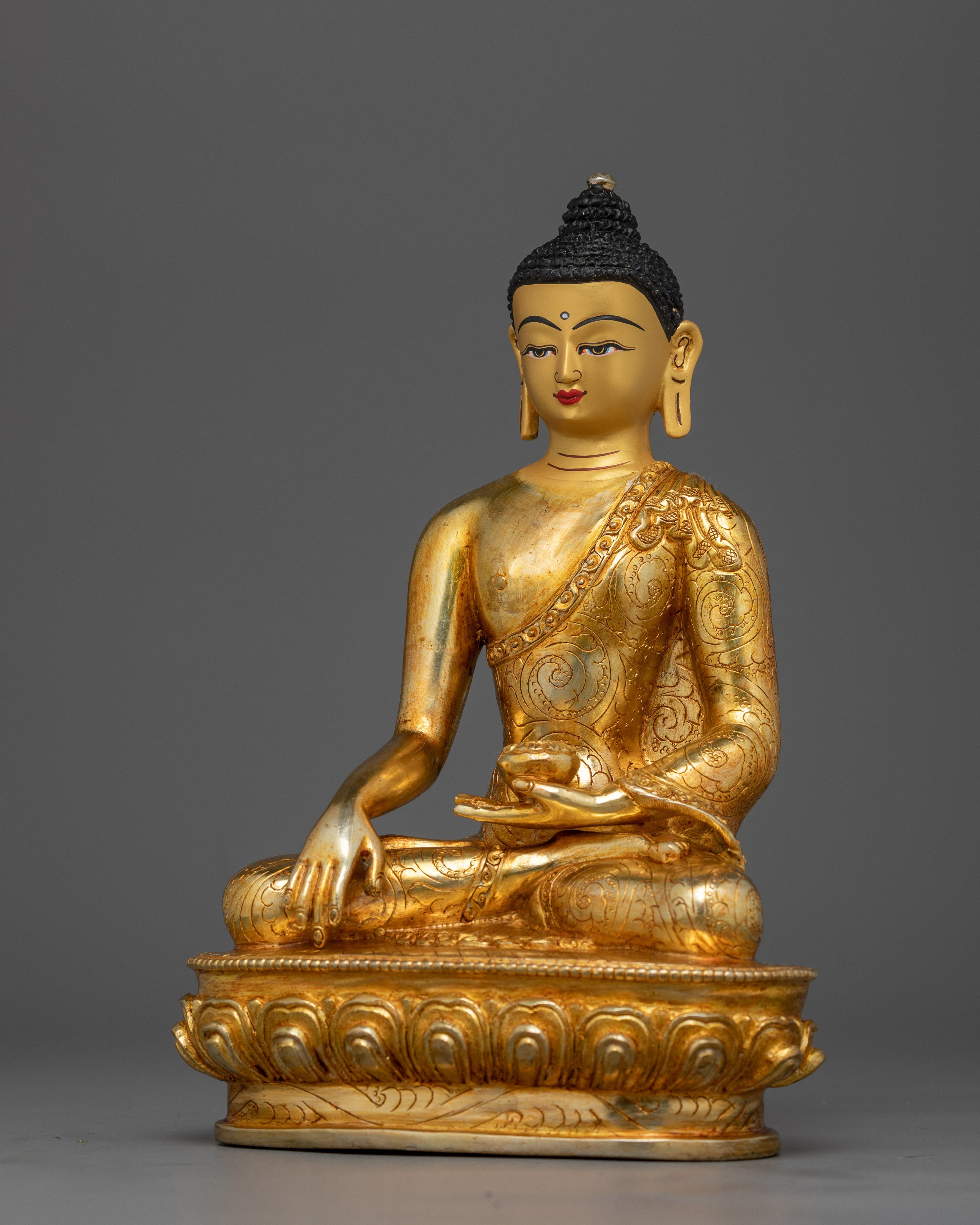 Shakyamuni Buddha Buddha Statue With Throne | Artfully Crafted for Enhanced Spiritual Reflection