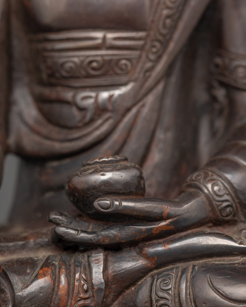 Copper Buddha Skayamuni Statue | Exquisite Detail and Unique Copper for Your Meditation Space