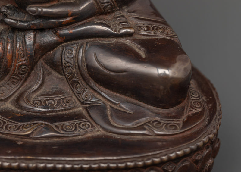 Copper Buddha Skayamuni Statue | Exquisite Detail and Unique Copper for Your Meditation Space