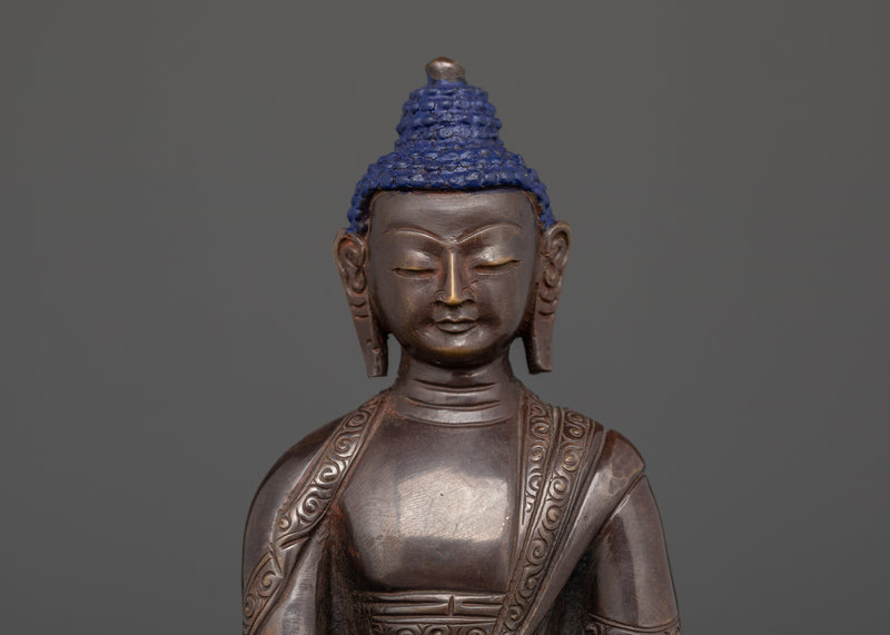 Copper Buddha Skayamuni Statue | Exquisite Detail and Unique Copper for Your Meditation Space