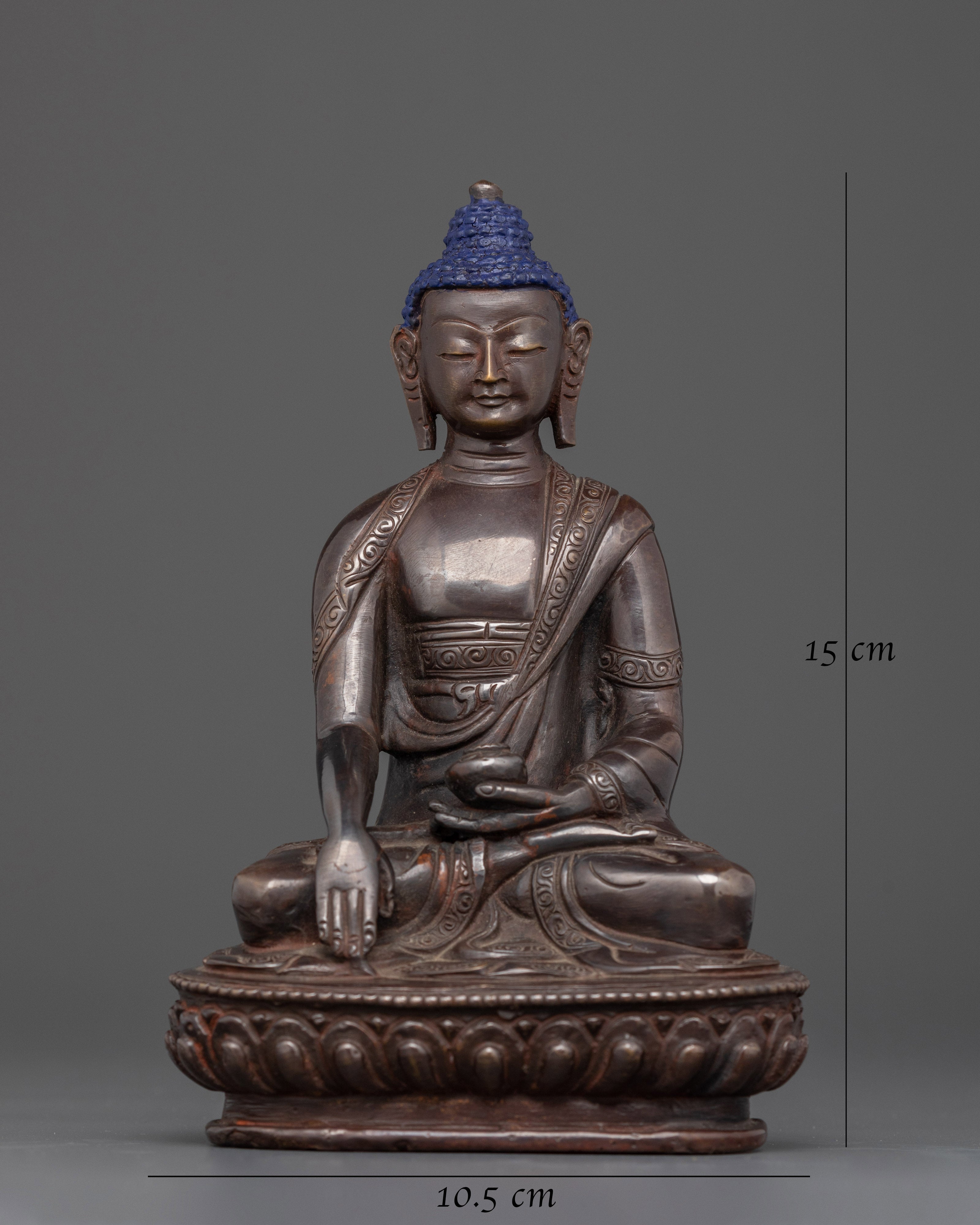 Copper Buddha Skayamuni Statue | Exquisite Detail and Unique Copper for Your Meditation Space