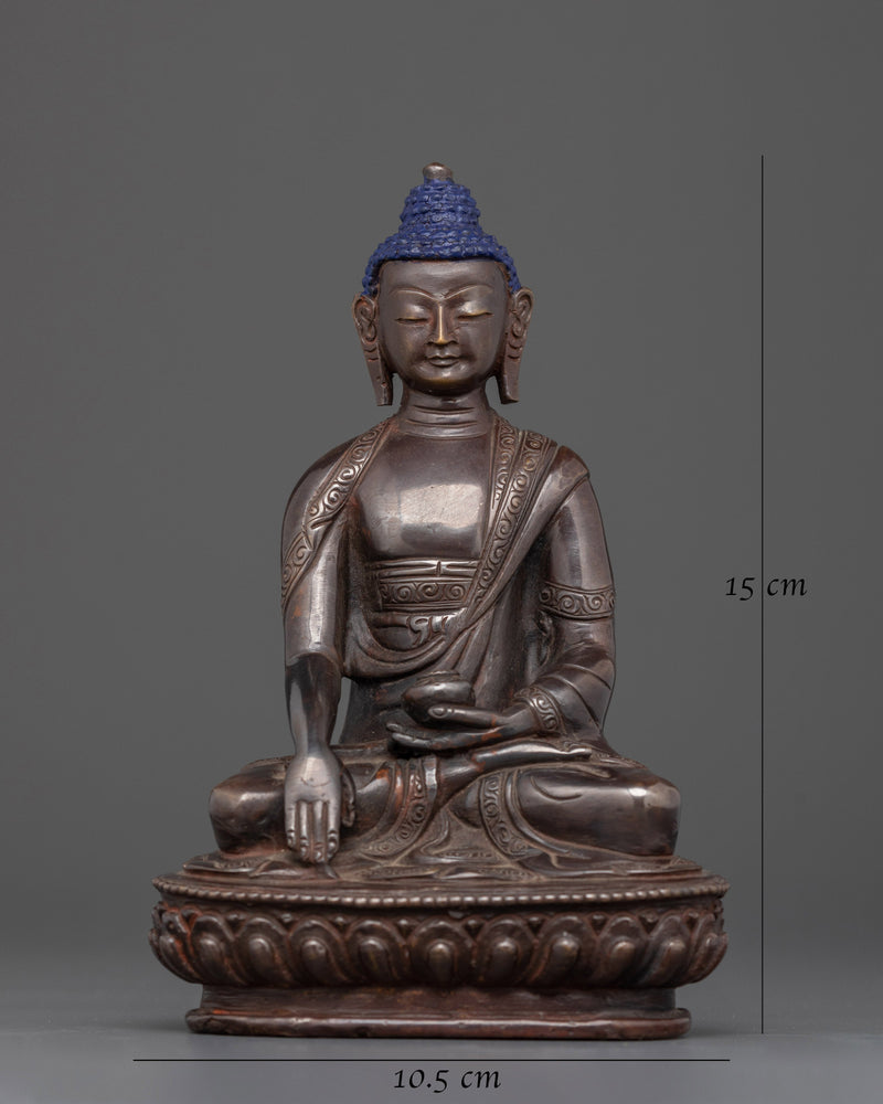 Copper Buddha Skayamuni Statue | Exquisite Detail and Unique Copper for Your Meditation Space