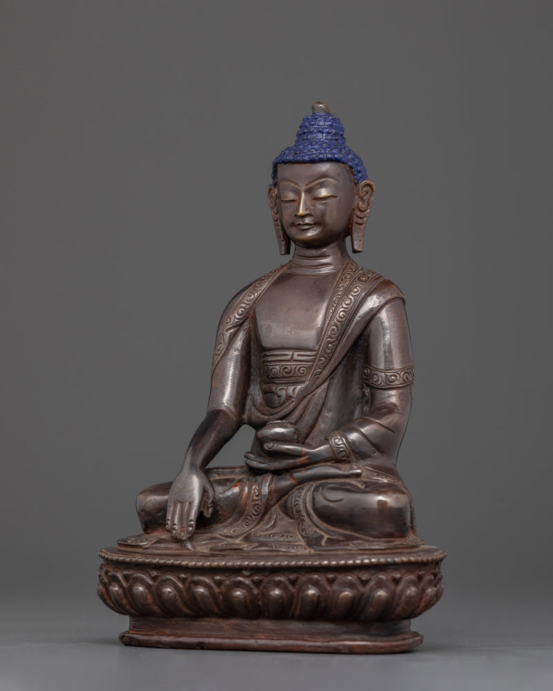 Copper Buddha Skayamuni Statue | Exquisite Detail and Unique Copper for Your Meditation Space