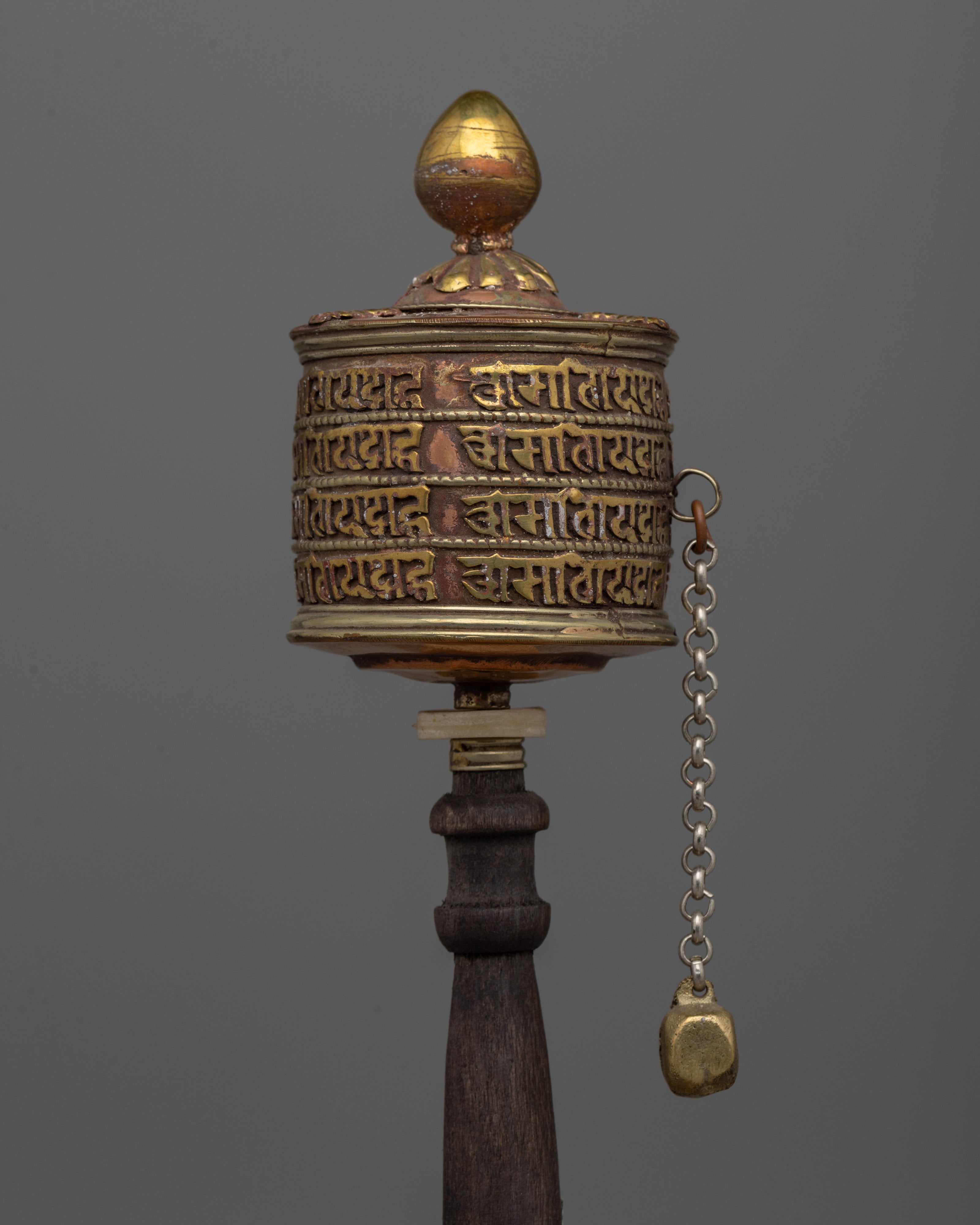 Mantra HandHeld Prayer Wheel | Handcrafted with Authentic Tibetan Symbols for Meditation Practice