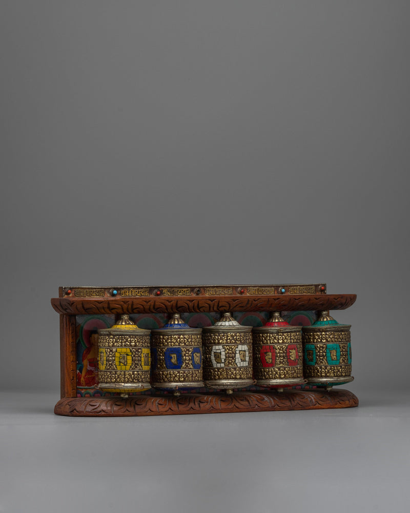 Tibetan Prayer Wheel (Wall Mount) | Beautifully Designed for Both Devotional Use and Home Decor