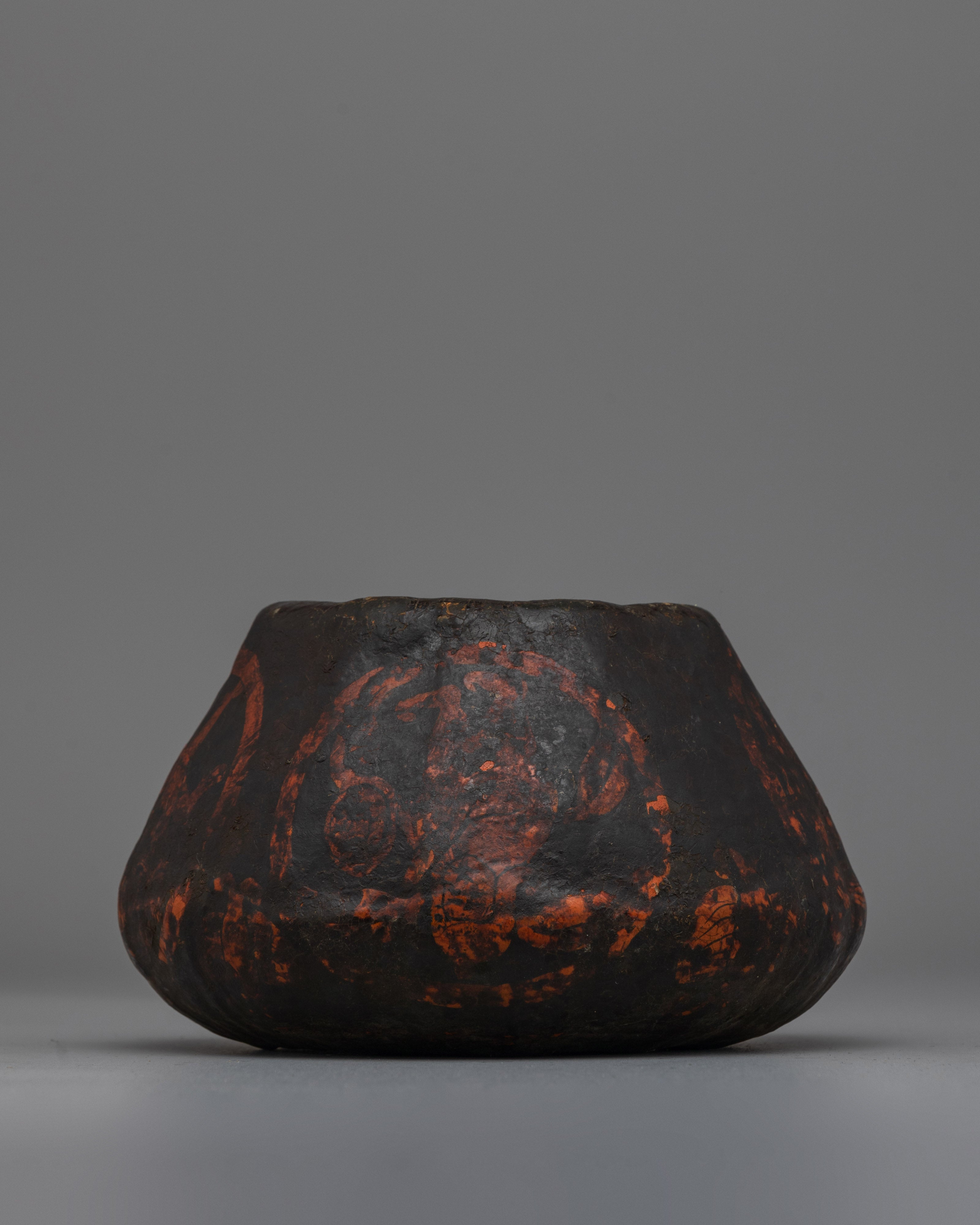 Copper and Leather Rice Bowl | Perfect for Traditional Table Settings