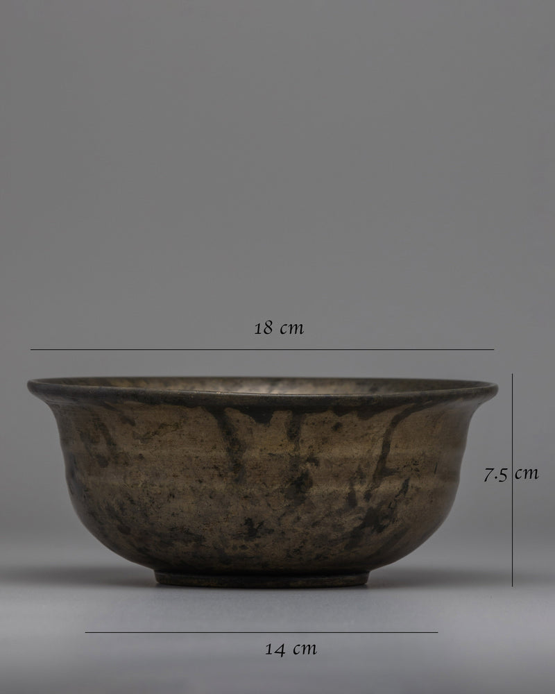 Decorative Tibetan Bronze Bowl | Perfect for Altar and Home Decor