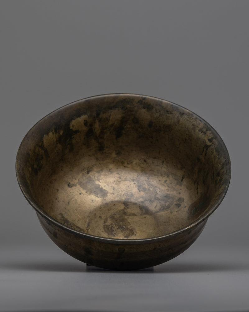 Decorative Tibetan Bronze Bowl | Perfect for Altar and Home Decor