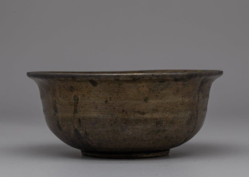 Decorative Tibetan Bronze Bowl | Perfect for Altar and Home Decor