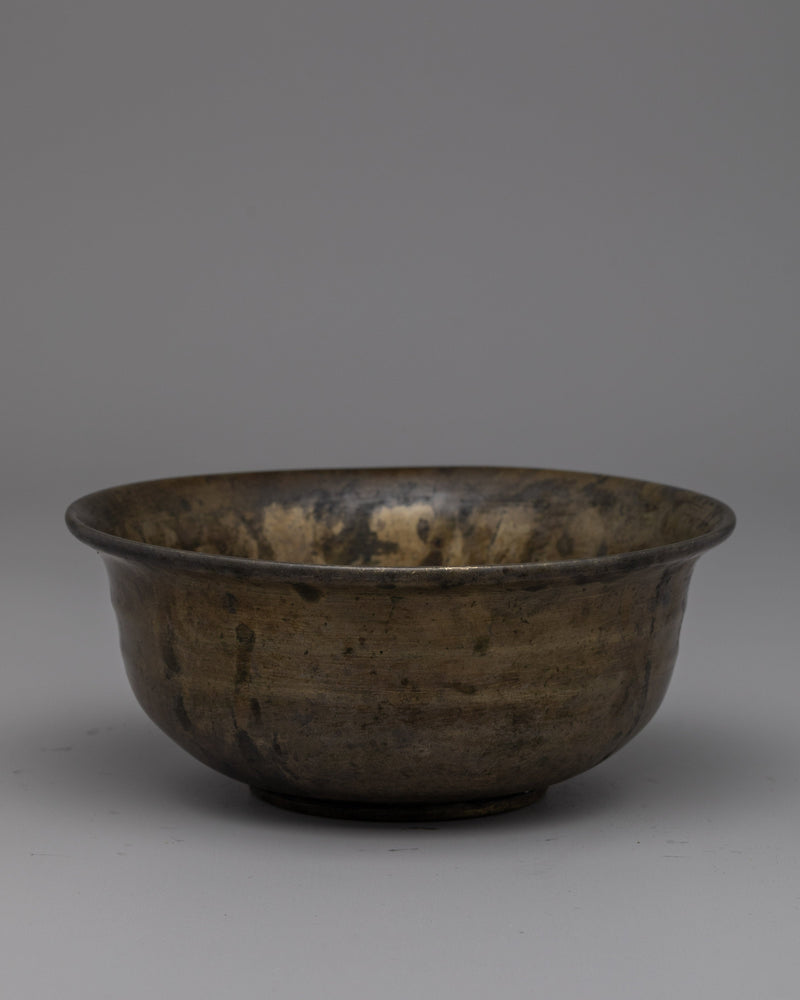 Decorative Tibetan Bronze Bowl | Perfect for Altar and Home Decor