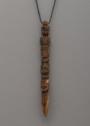 Buffalo Bone Hand-Carved Phurba Locket | Symbol of Protection, Balance and Transformation