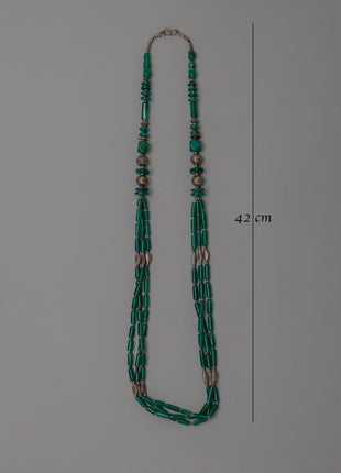 Gemstone Necklace with White Metal | Perfect for Meditation & Fashion