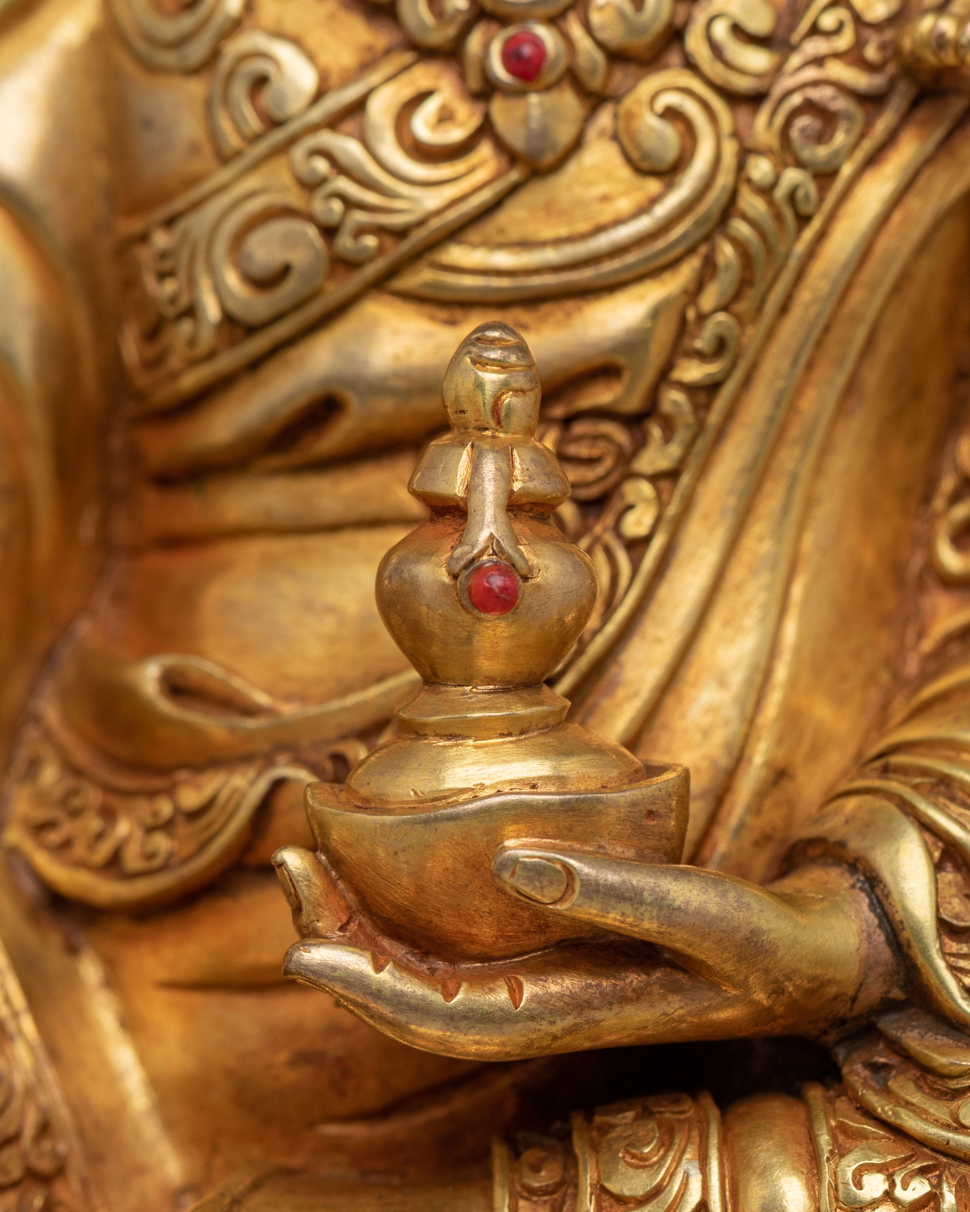 Sacred Padmasambhava Altar Sculpture | Tibetan Buddhist Artwork