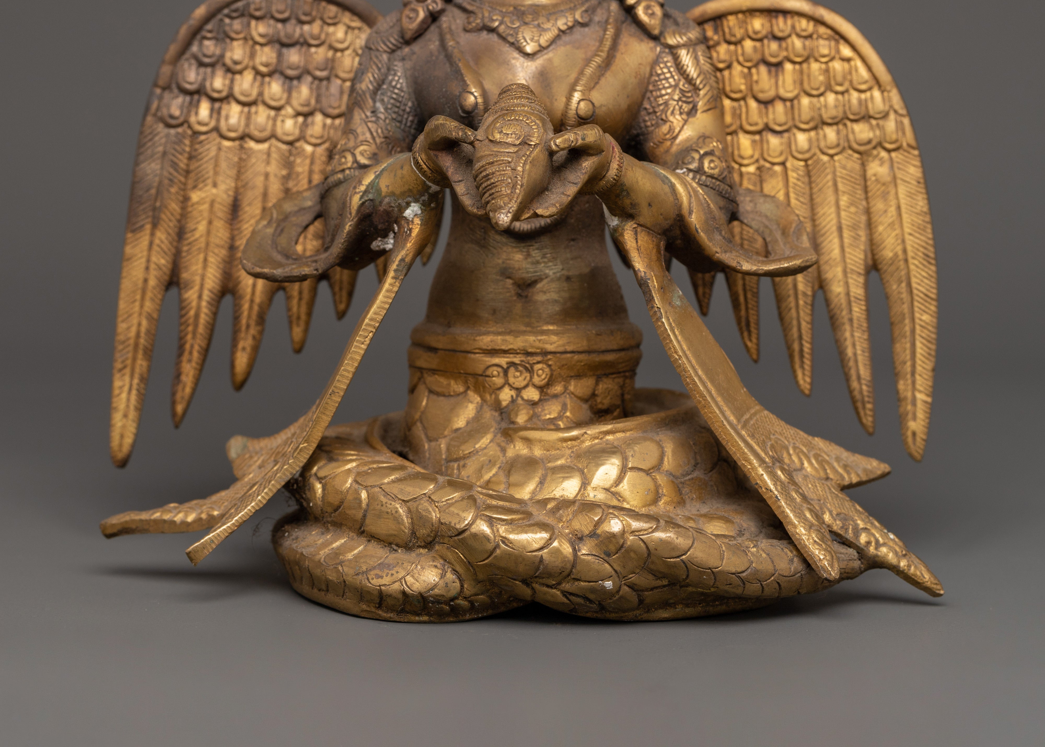 Handcrafted brass Naagkanya statue | Sacred Brass Home Altar Decor