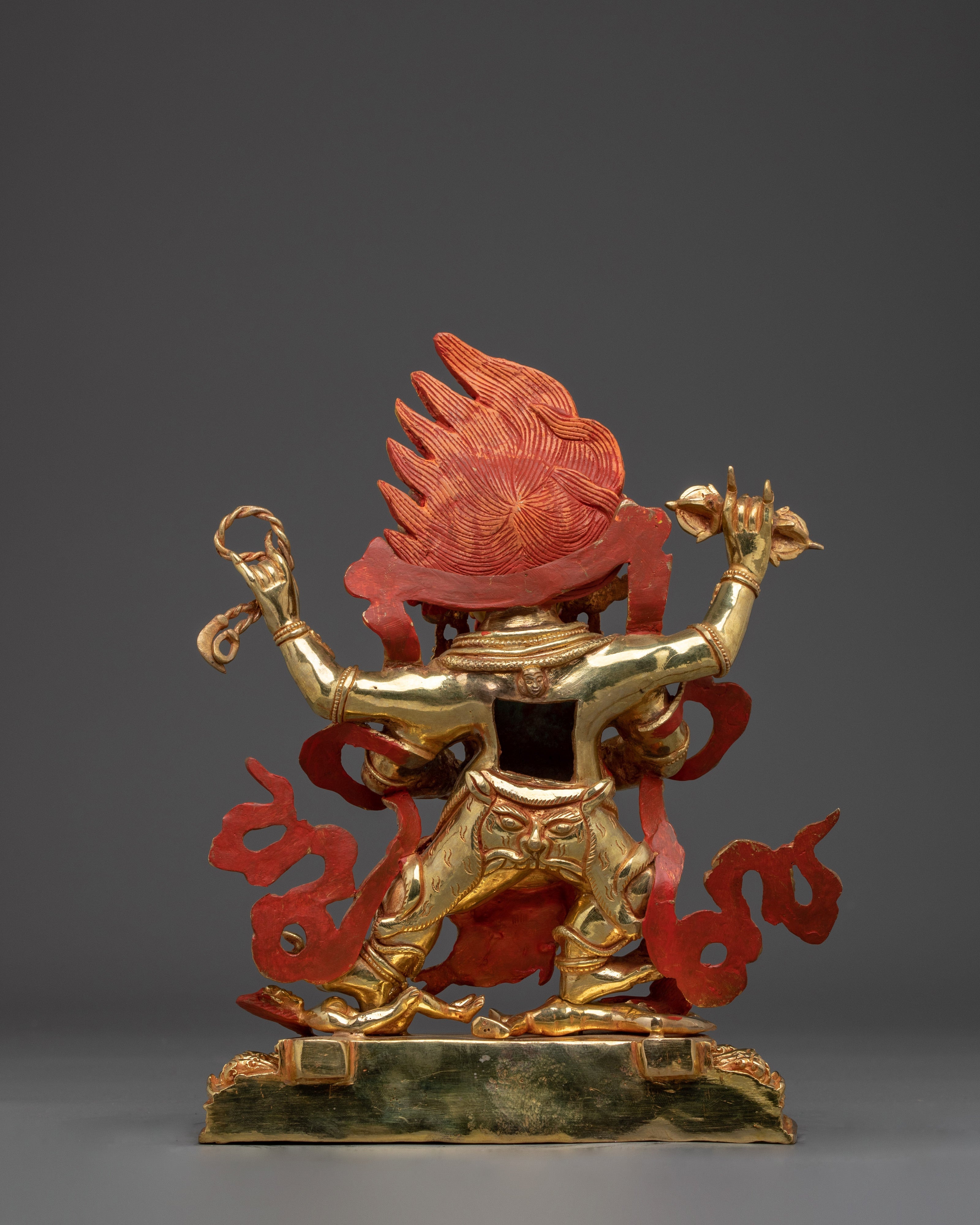 Four Armed Vajrapani Wrathful Buddhist Art for Strength | Buddhist Protector Sculpture