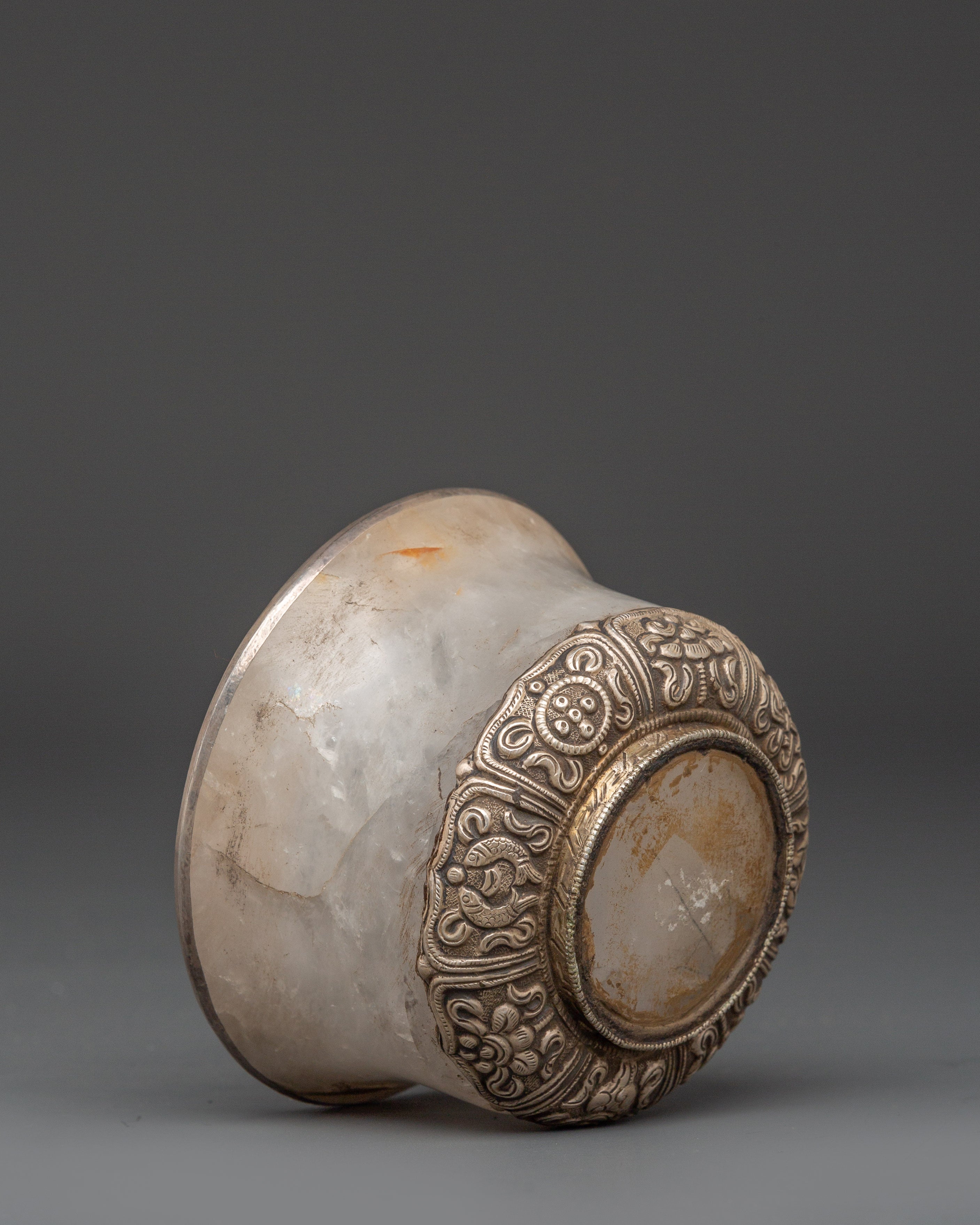 Tibetan Silver Offering Bowl | Spiritual Present | Spiritual Decor