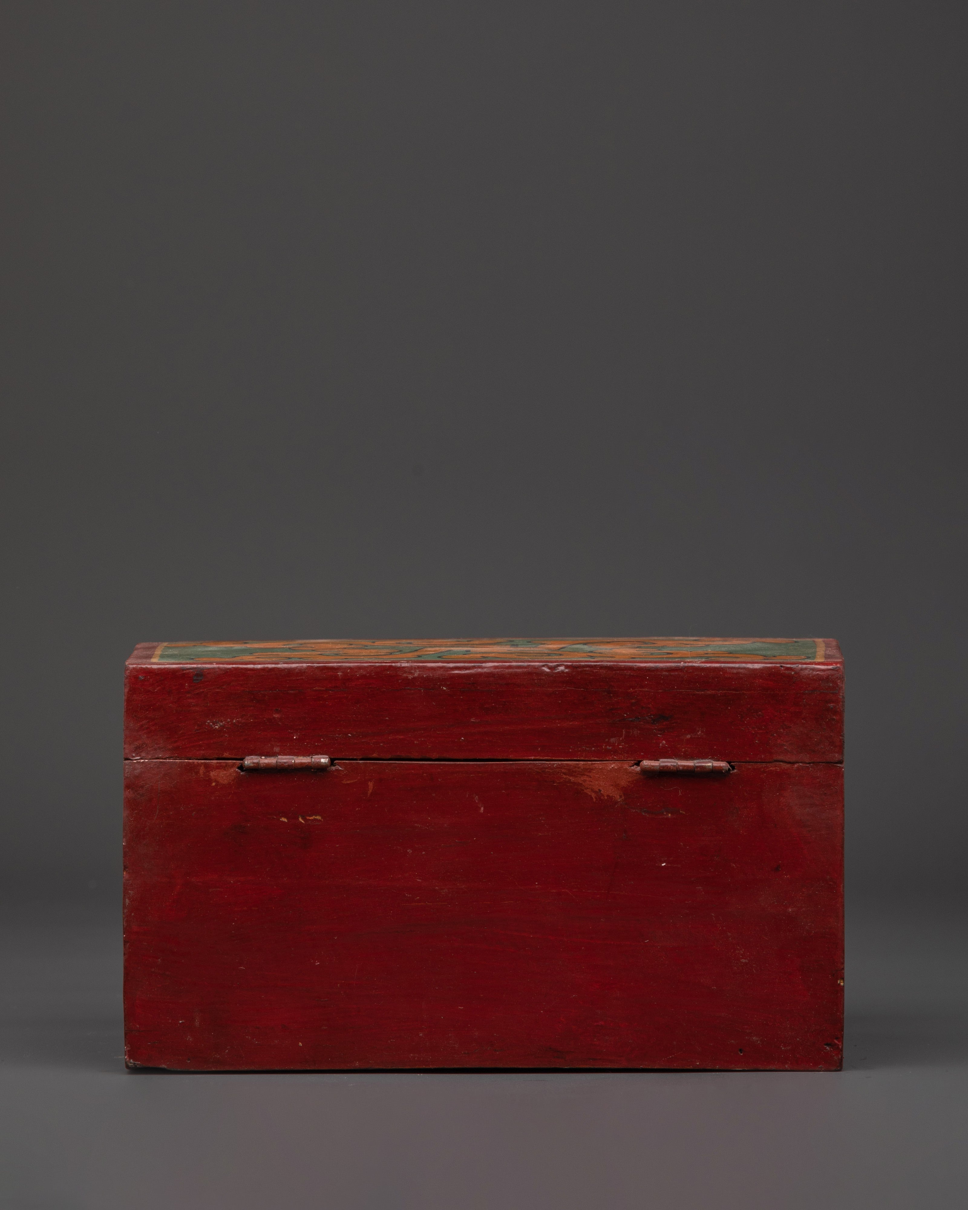 Handcrafted Tibetan Wooden Box | Ethnic Decorative Storage for Spiritual Rituals and Keepsakes