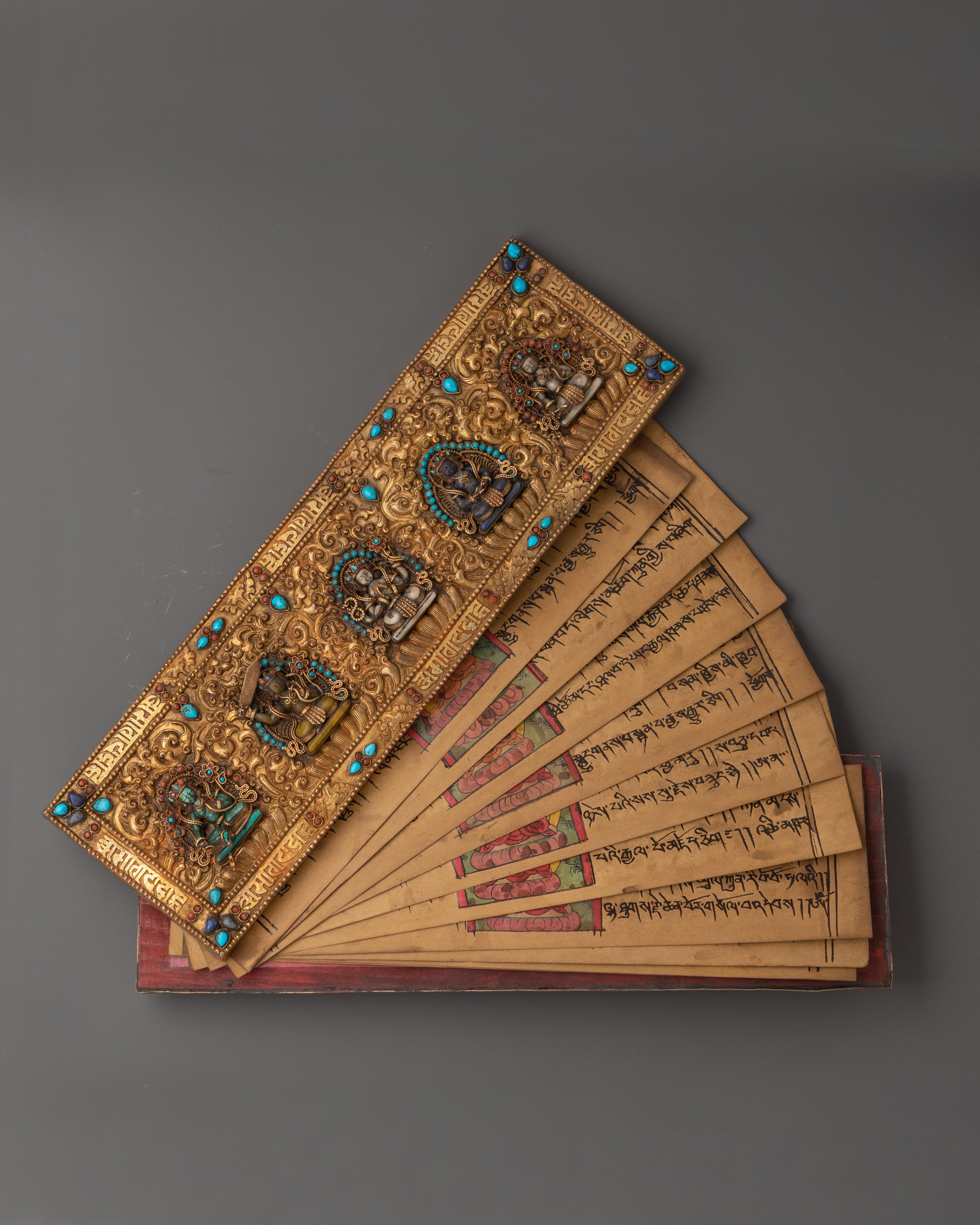 Tibetan Copper Book | For Elegant Display or Sacred Ornament