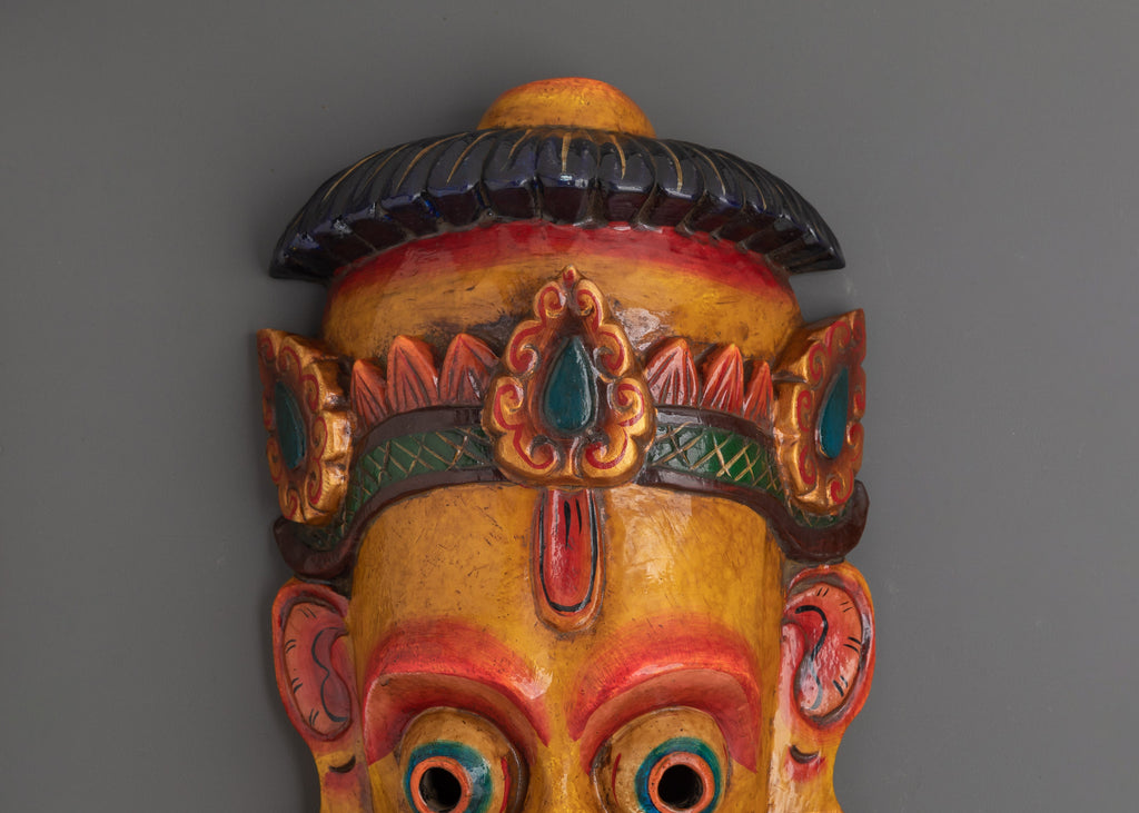 Hanuman Ritual Mask Hanuman Mask Wall Decor | Protection Wall Art