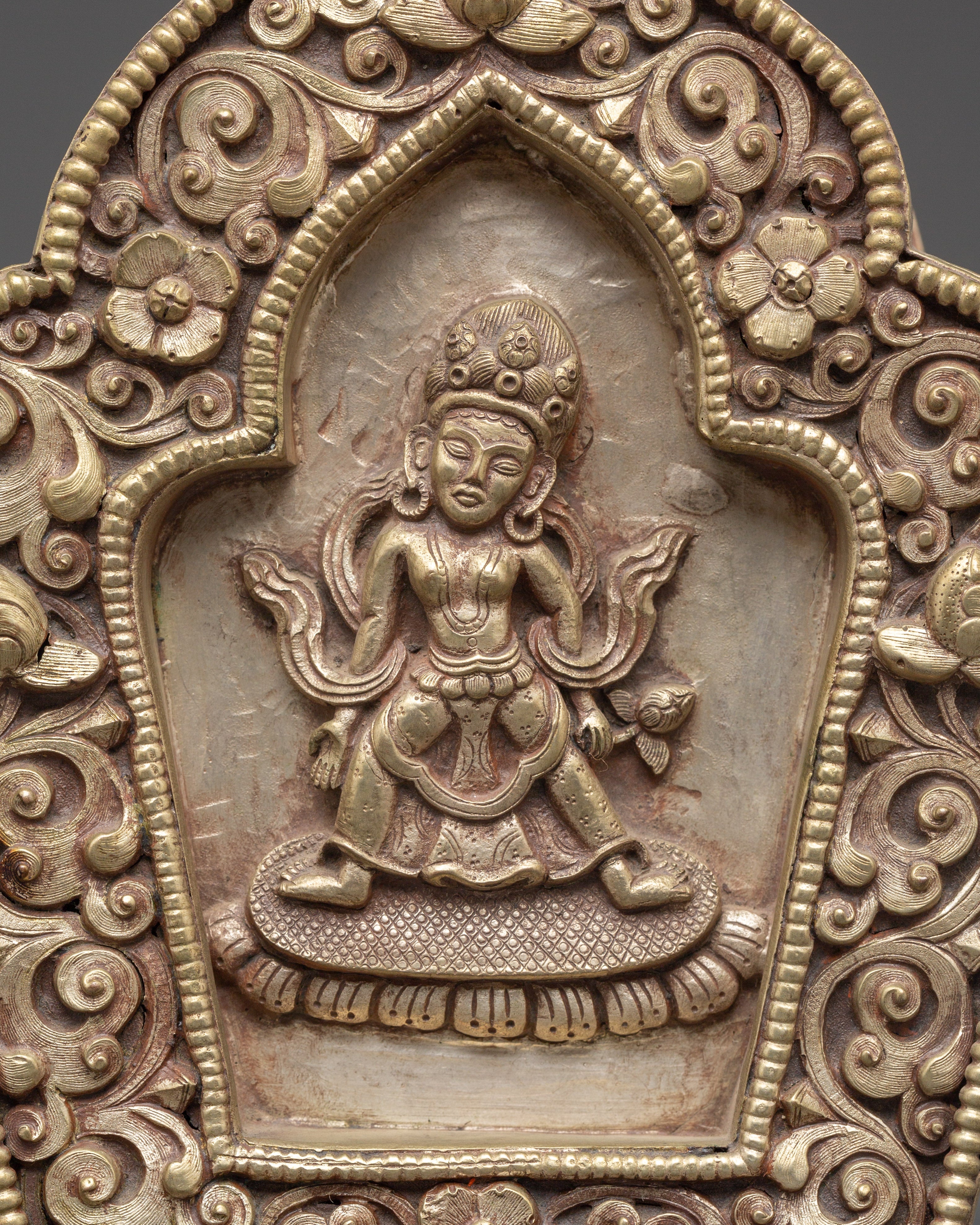 Sacred Protection Ghau Box | Copper & Silver Plated with Divine Deity Motif
