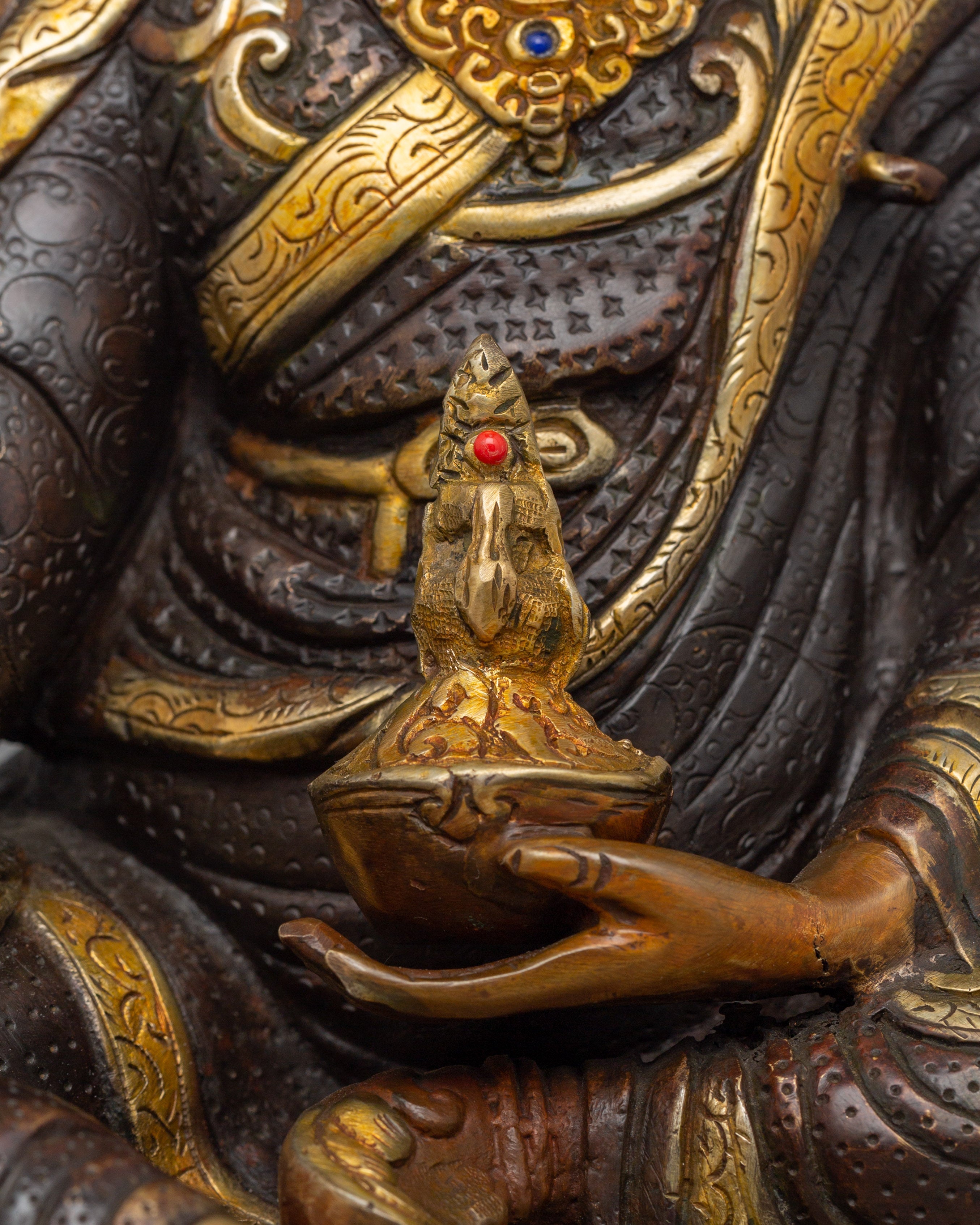 Guru Rinpoche Tantric Master Statue | Sacred Tibetan Buddhist Figurine