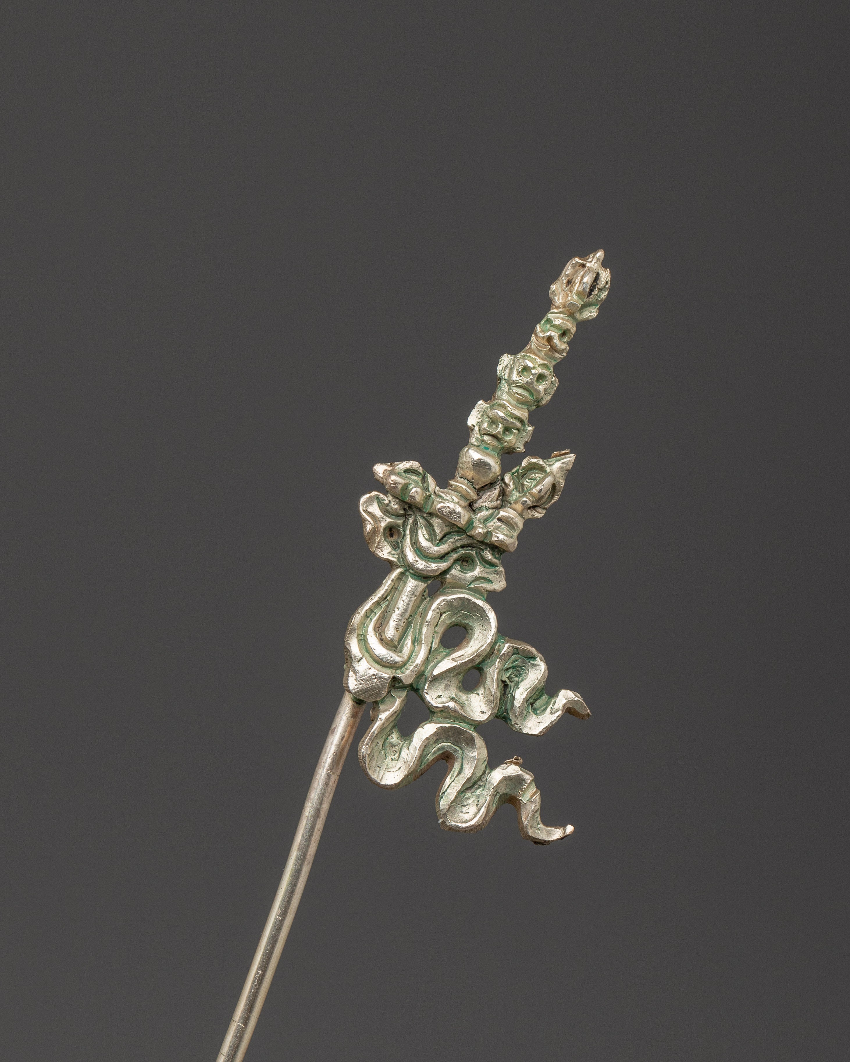 Silver-Plated Chakrasamvara Statue With Consort | Tibetan Art for Ritual Practice