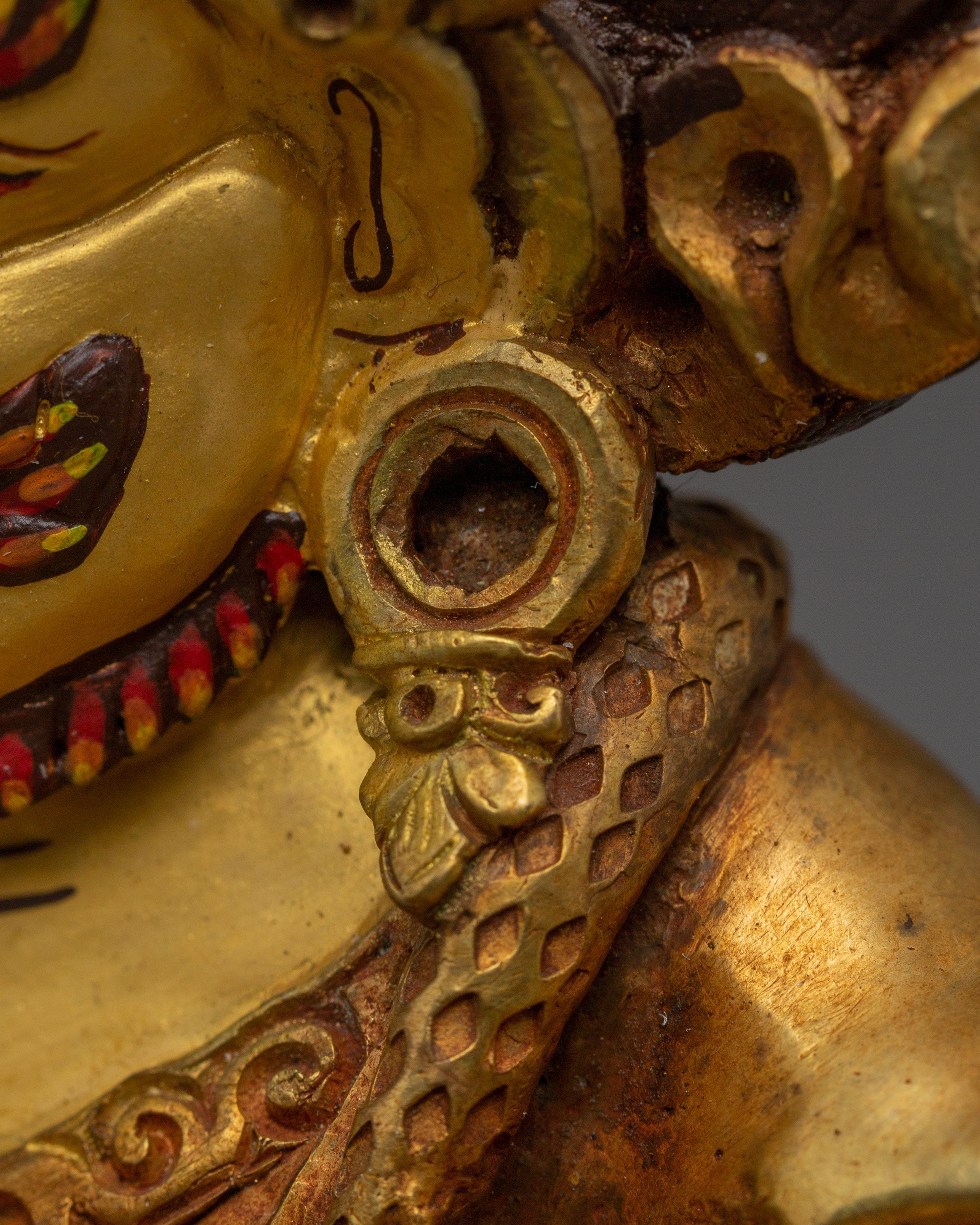 Mahakala Bernagchen Statue in 24K Gold | Handcrafted Buddhist Shrine Decor