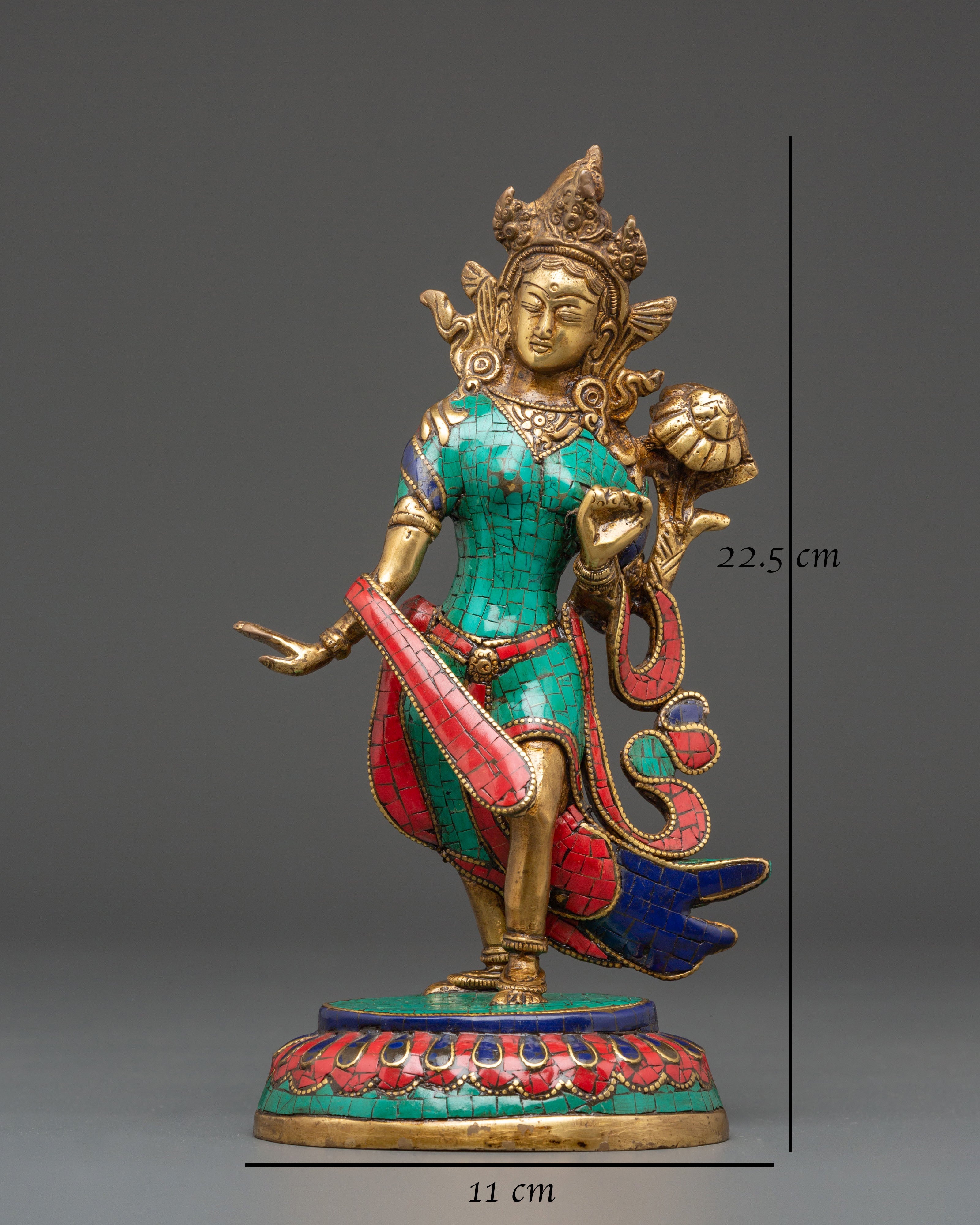 Sacred Green Tara Goddess Sculpture | Spiritual Protection