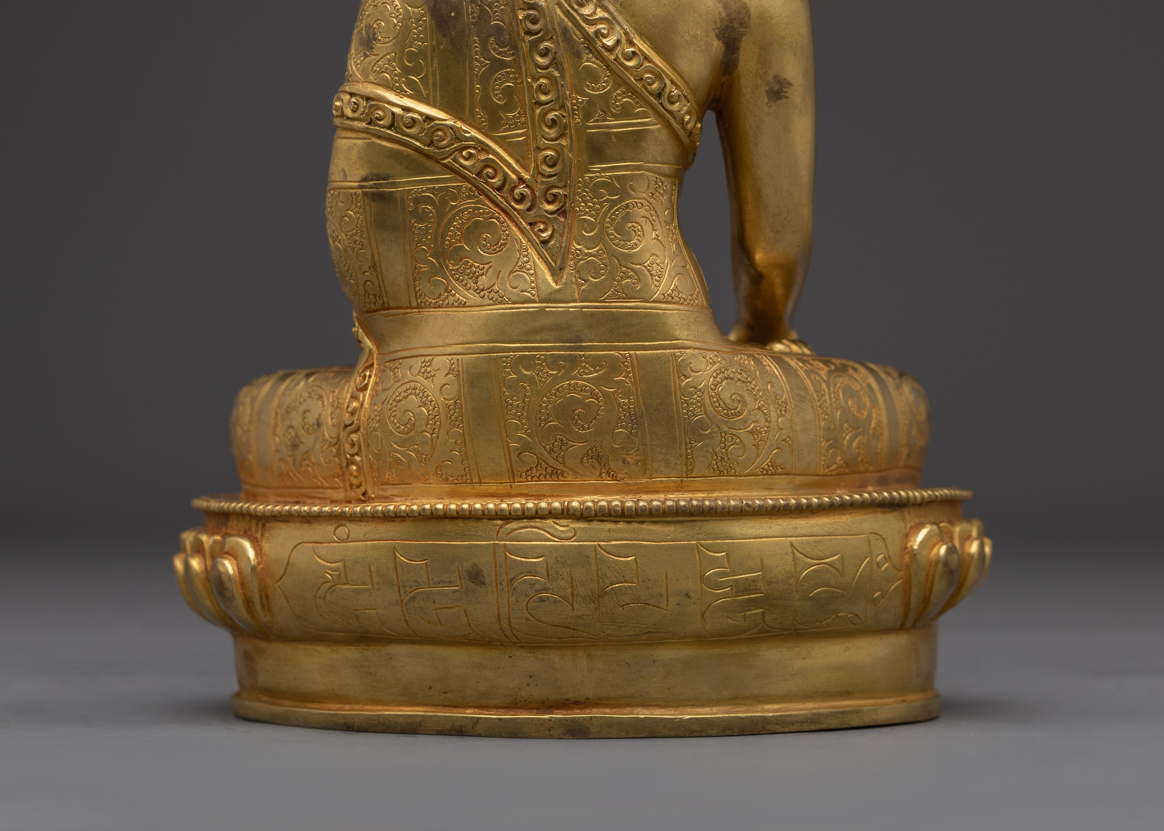 Handmade Shakyamuni Buddha The Enlightened One | Traditionally 24K Gold Gilded Statue
