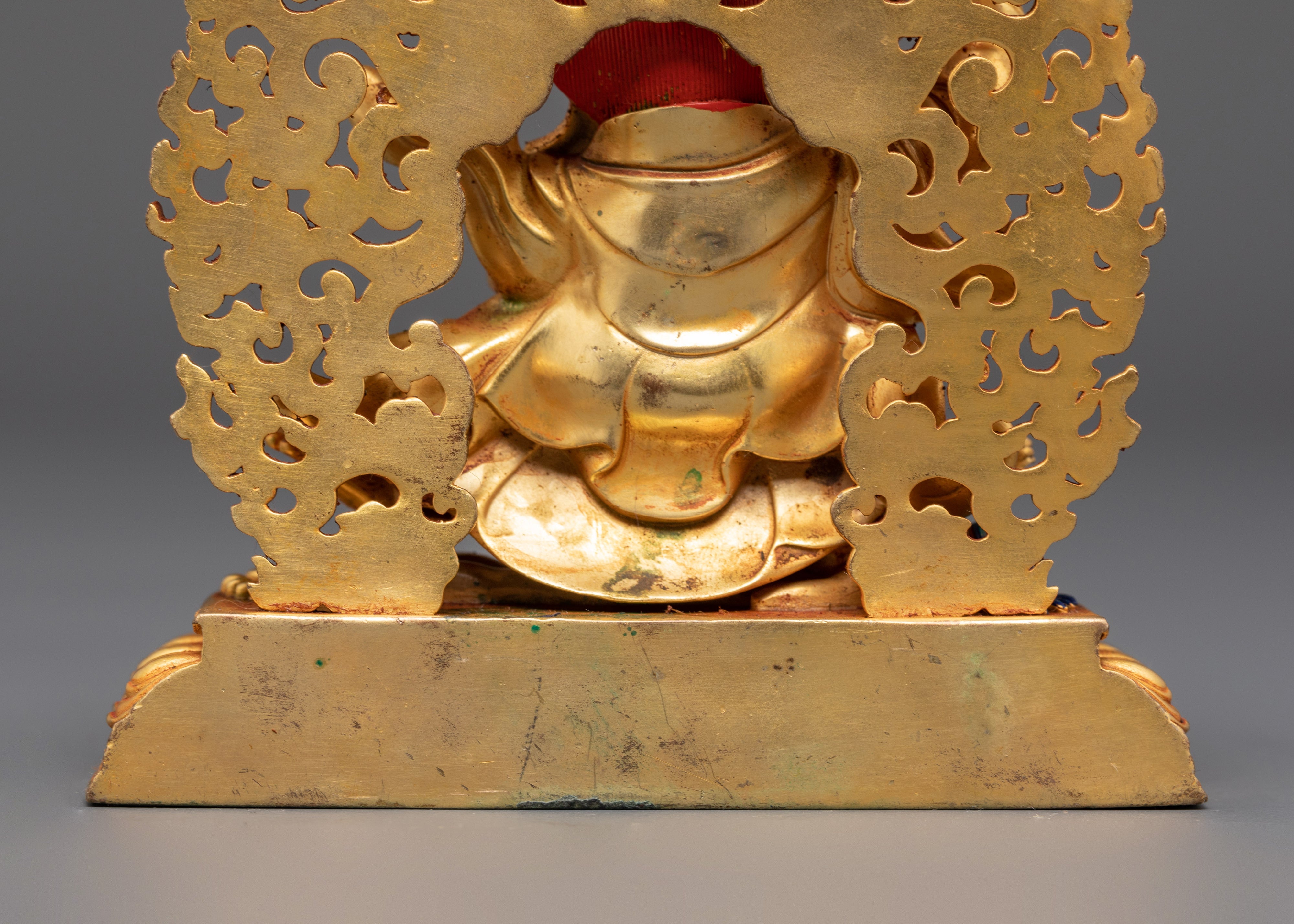 Mahakala Bernakchen Protector Deity | Buddhist Gold Plated Sculpture