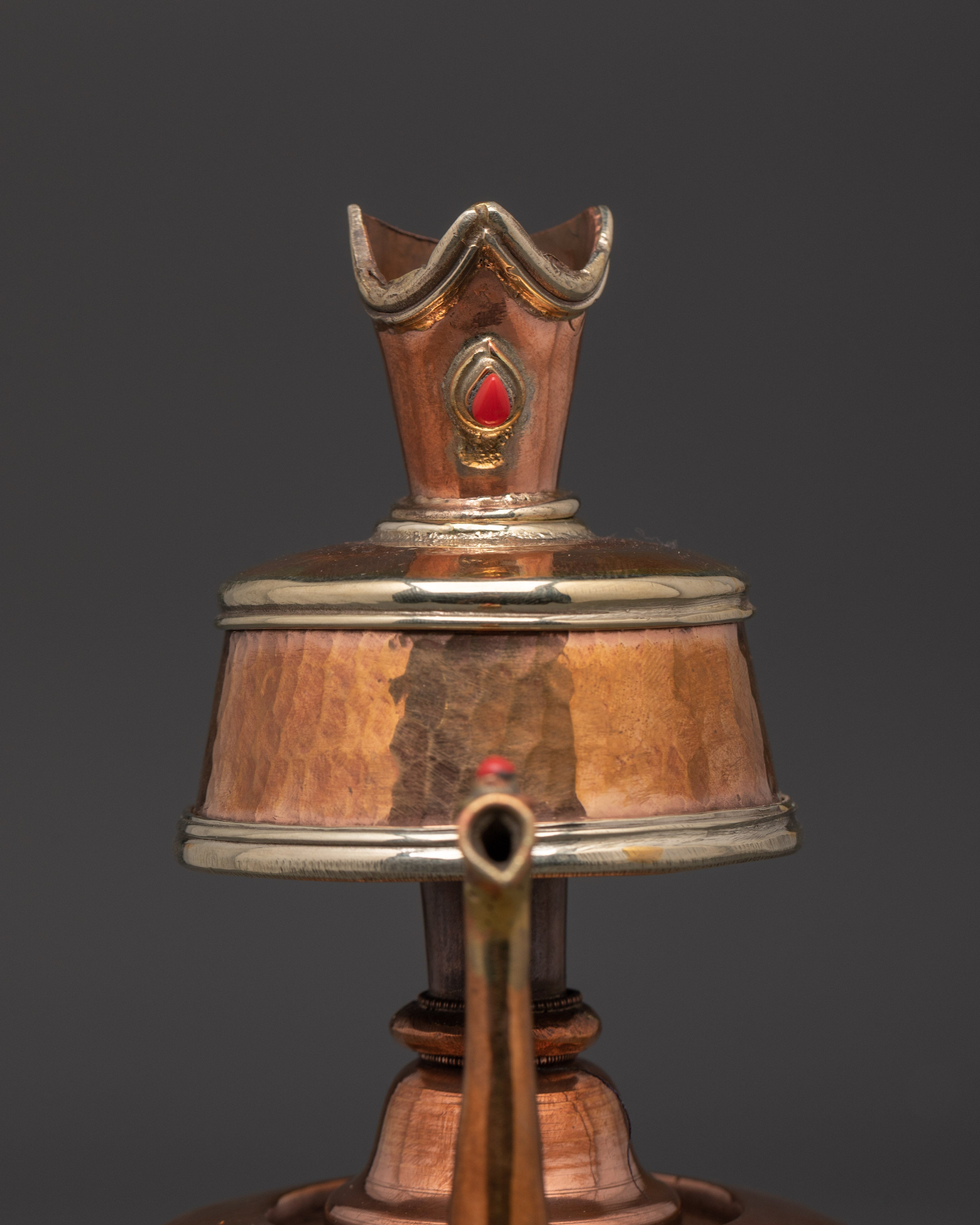 Copper Bumpa Set with Bird-Form Spouts | Tibetan Ritual Water Vessels