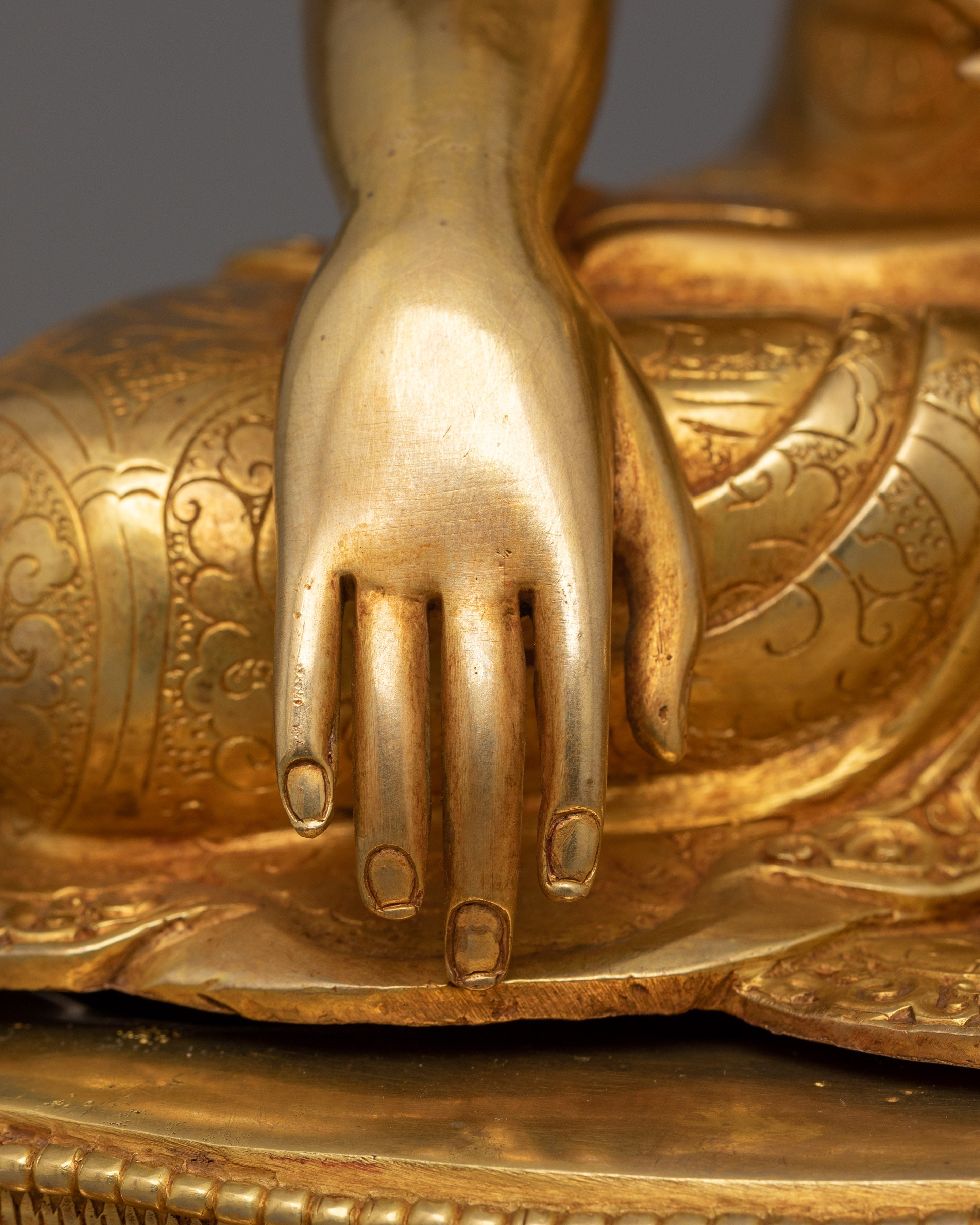 Handmade Historical Crown Shakyamuni Buddha Statue | The Buddha of Wisdom