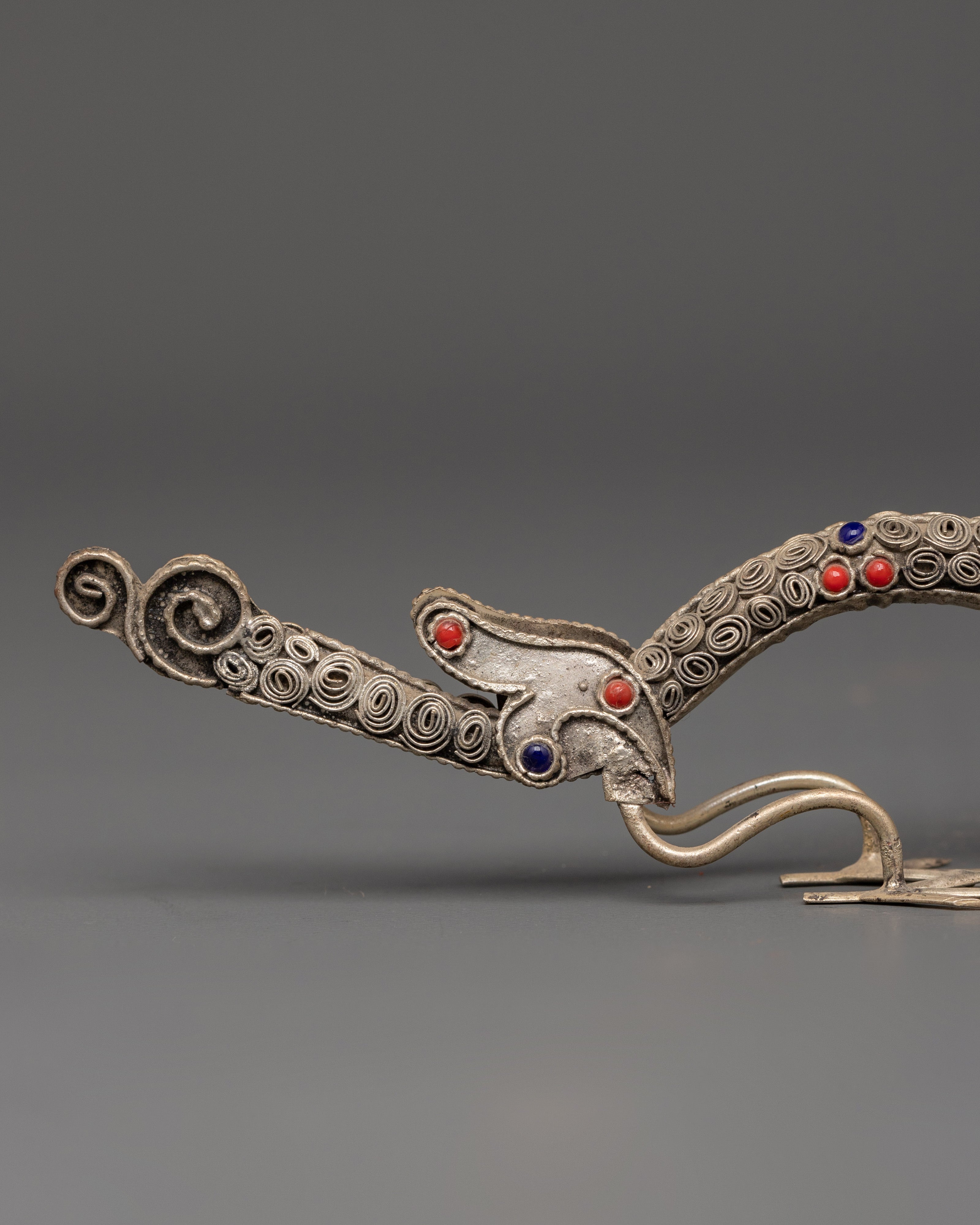 White Metal Dragon Set Art | Symbol of Power and Protection