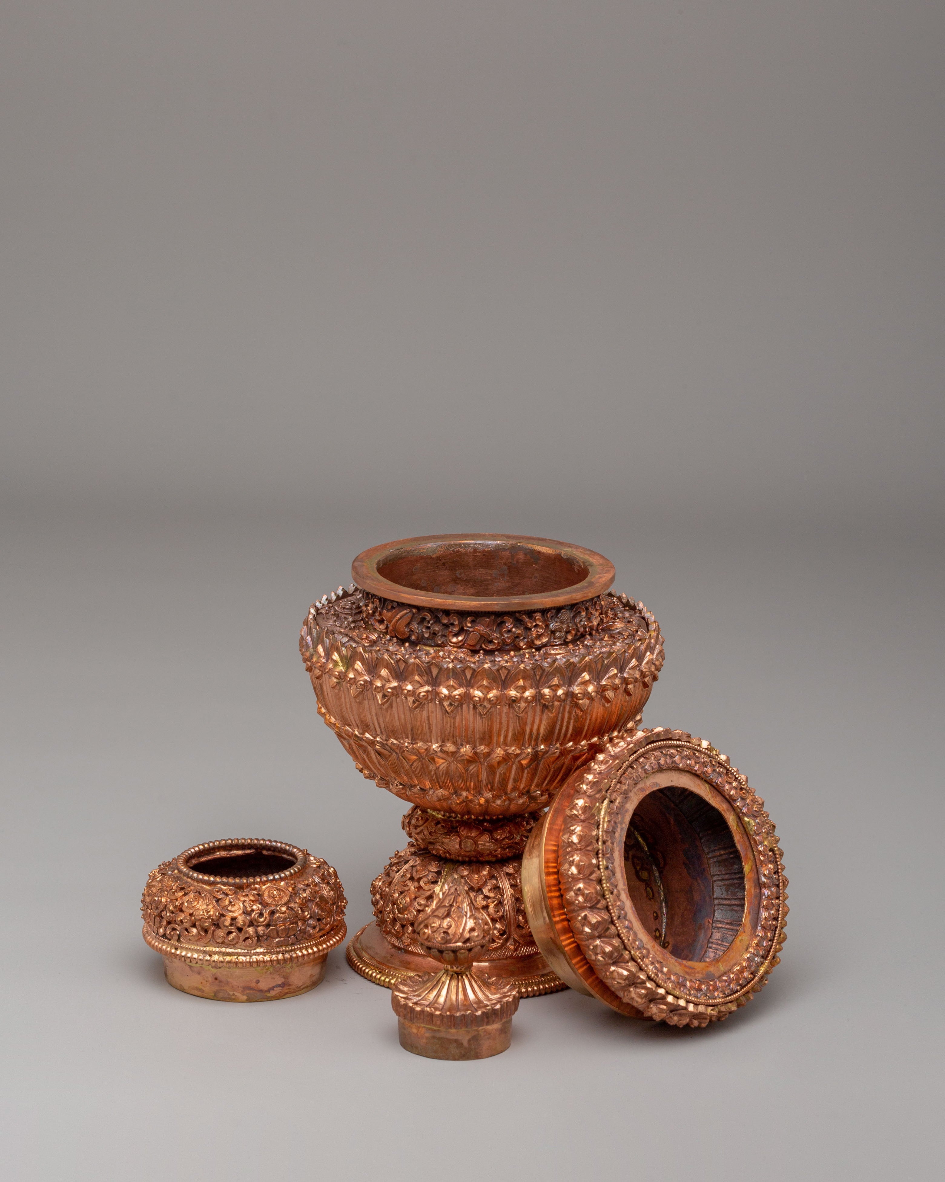 Handmade Dhupur Rice Pot | Tibetan Buddhist Ritual Vessel