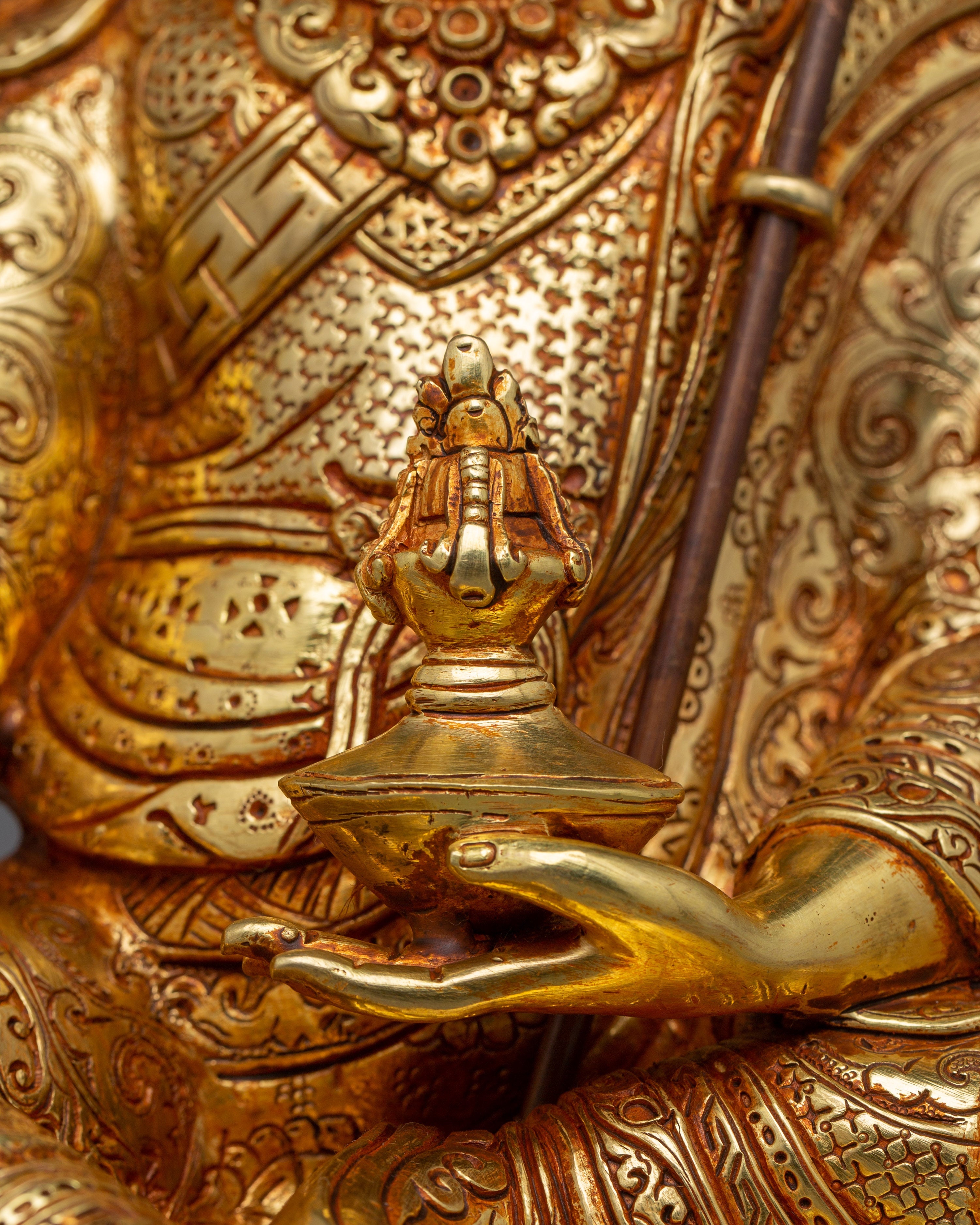 Guru Rinpoche Master of Vajrayana Buddhism Figurine | Artisan Himalayan Craft