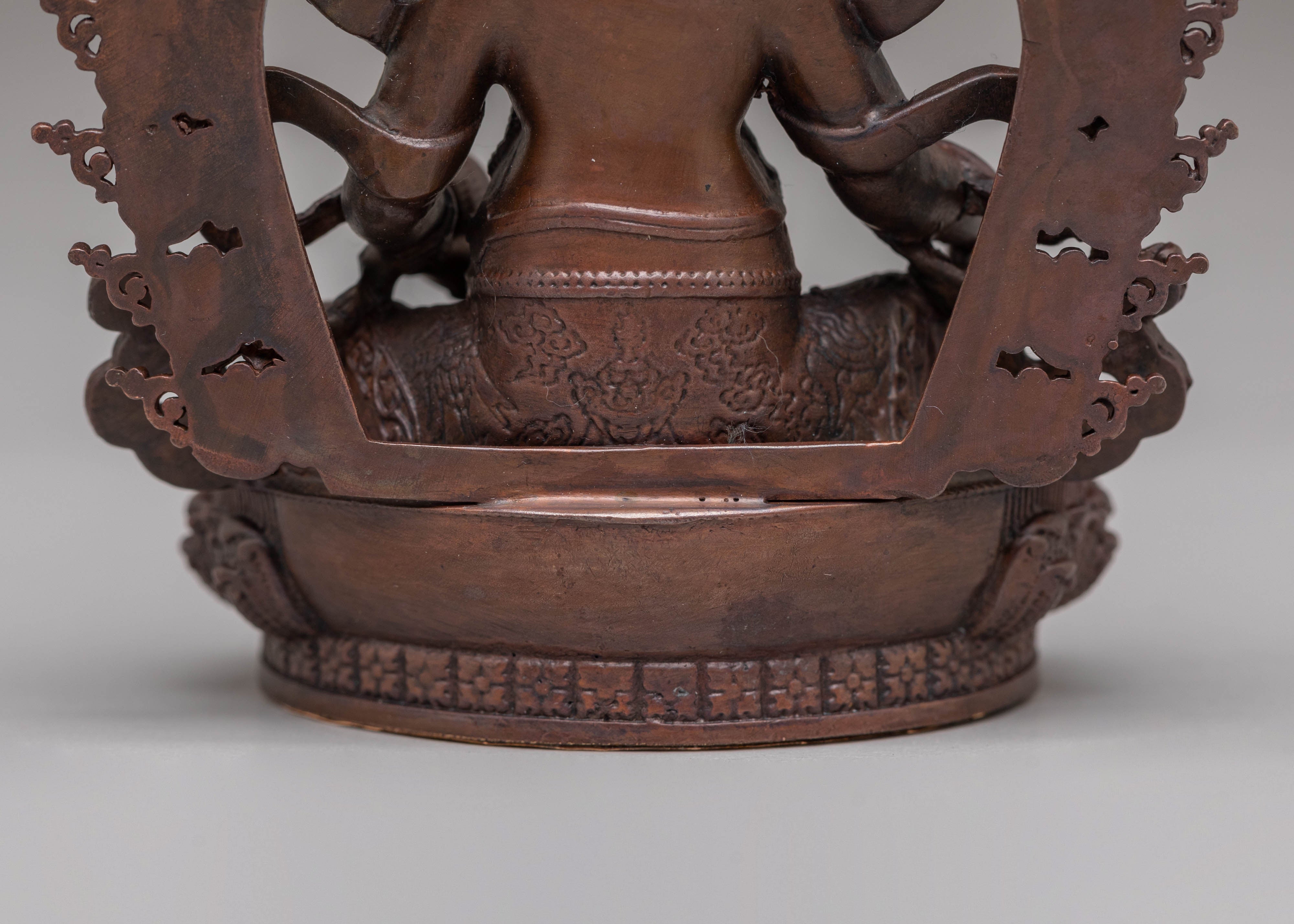 Handmade Dzambhala Statue | Tibetan Wealth Deity for Buddhist Practice