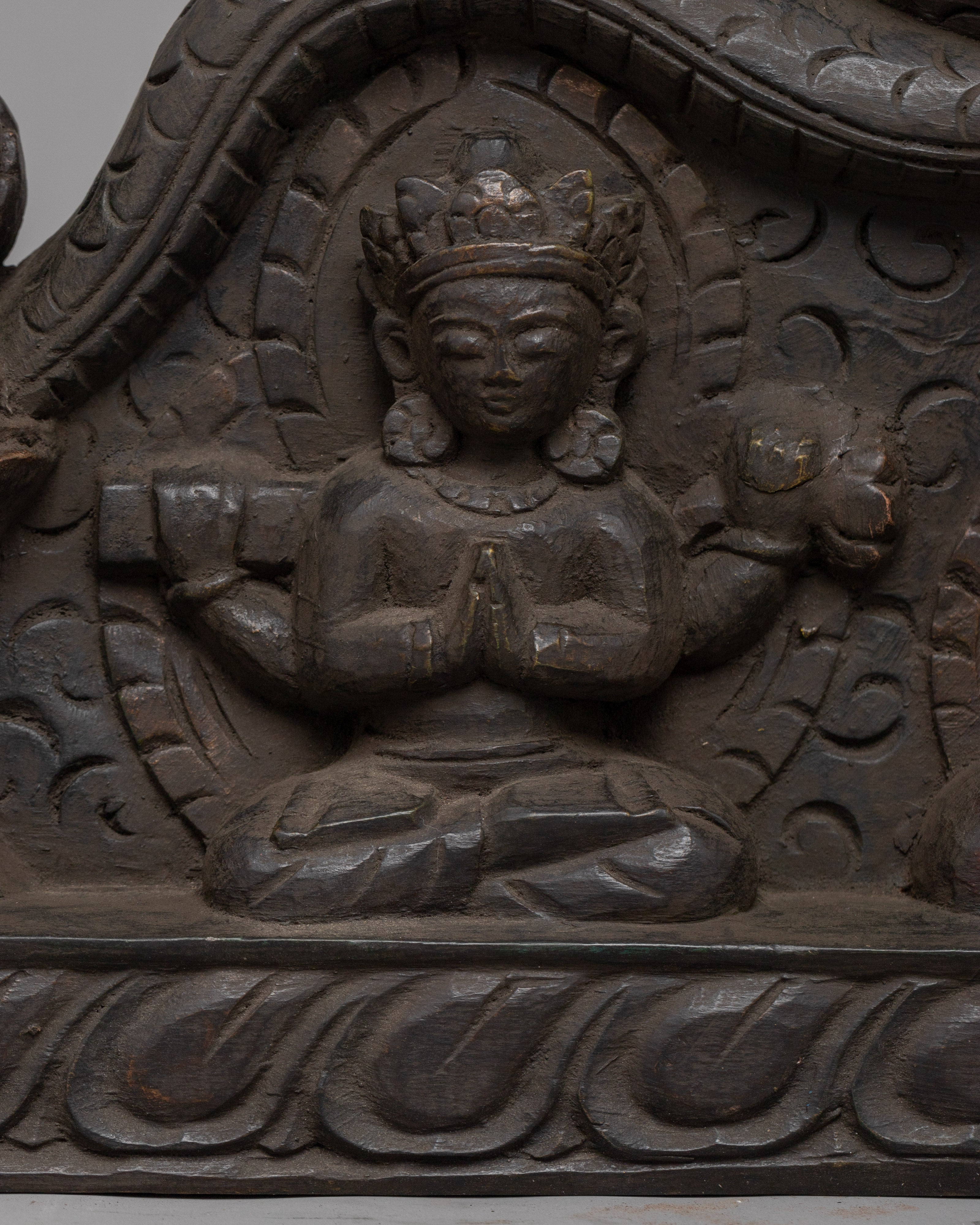 Wooden Door Frame | Temple-Style Carved Deco