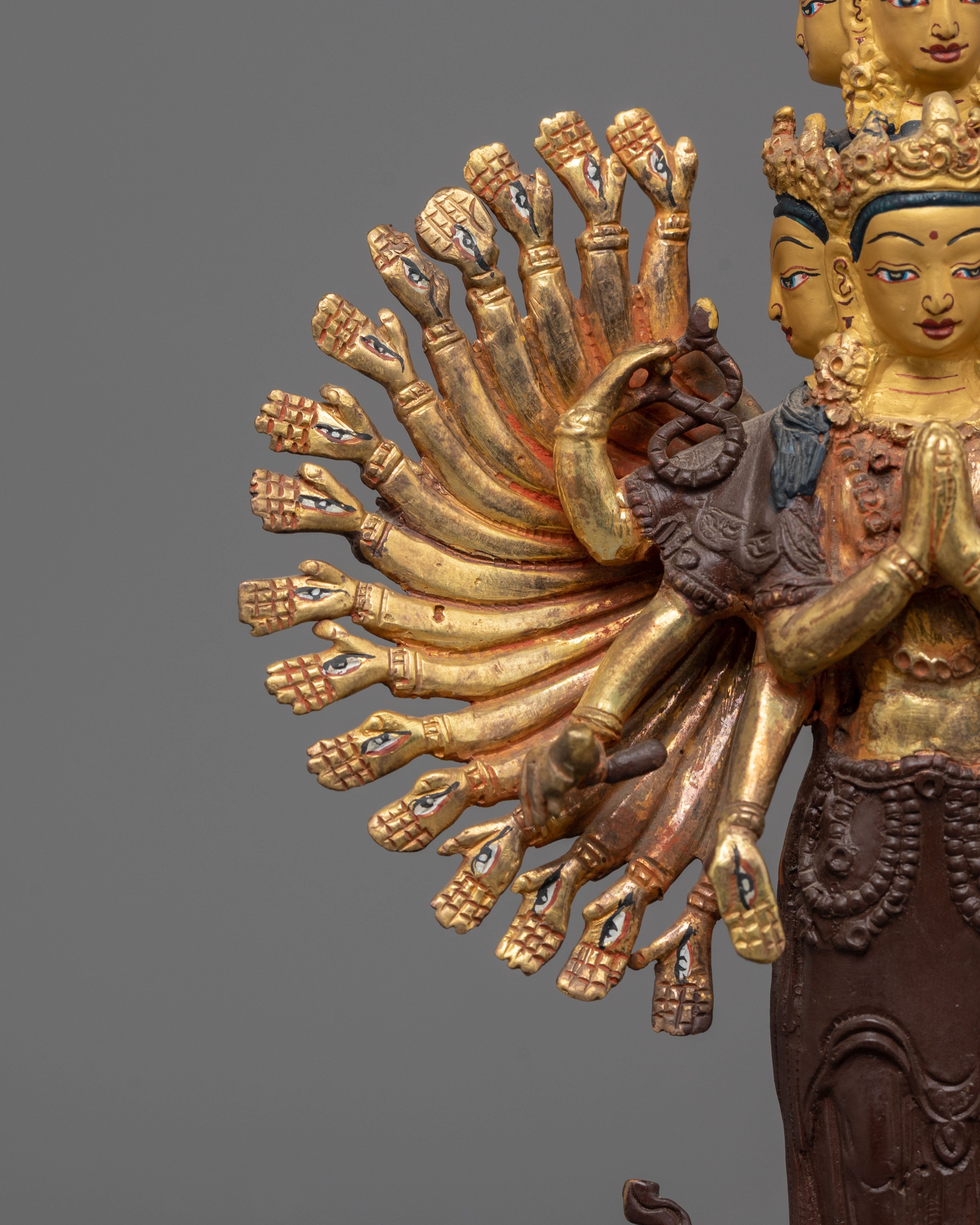 Nepalese Thousand Armed Chenrezig Statue | Avalokiteshvara Buddhist Art