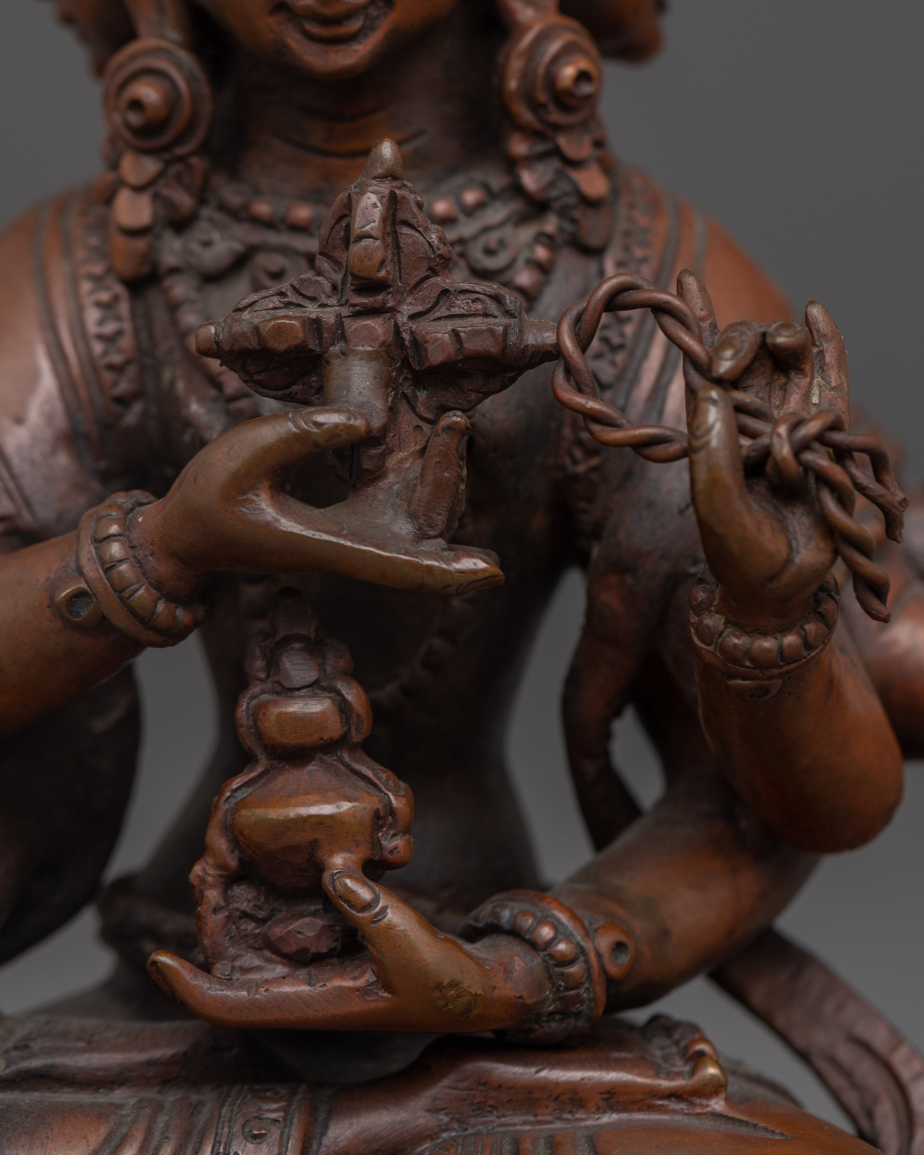 Oxidized Copper Namgyalma Statue | Symbol of Longevity and Prosperity
