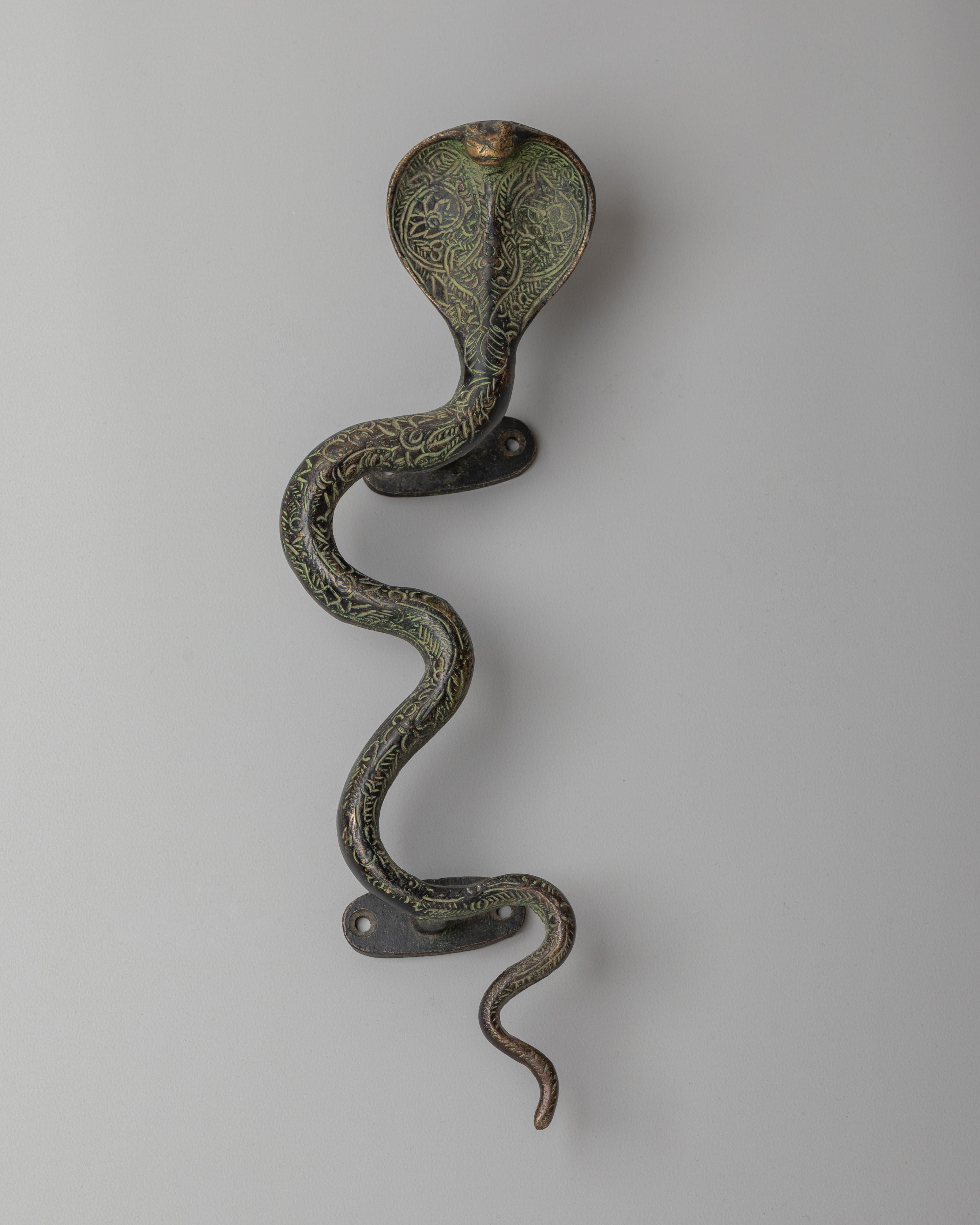 Handmade Snake Door Handle | Intricately Carved Decorative Design
